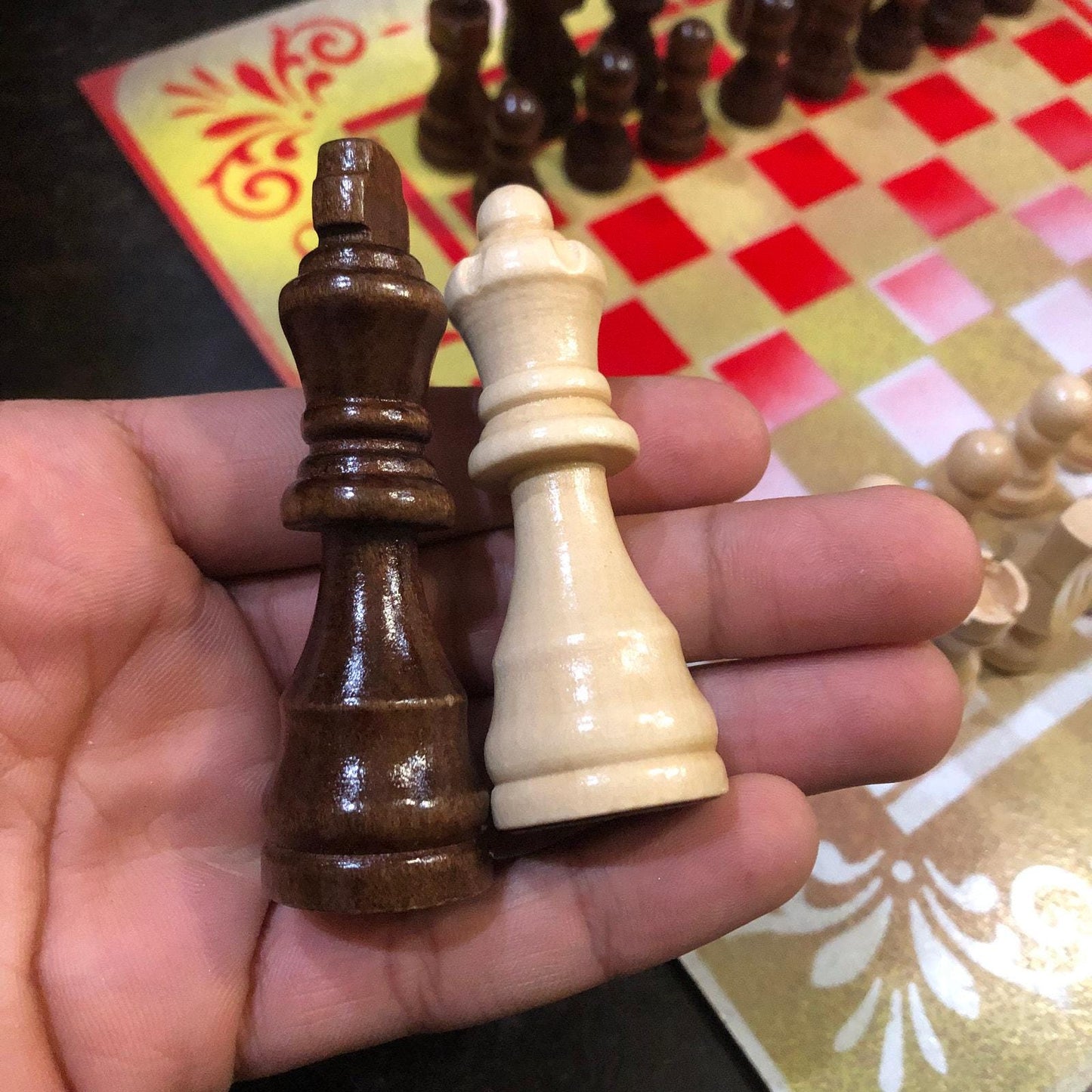 Chess Set - Golden Yellow Red