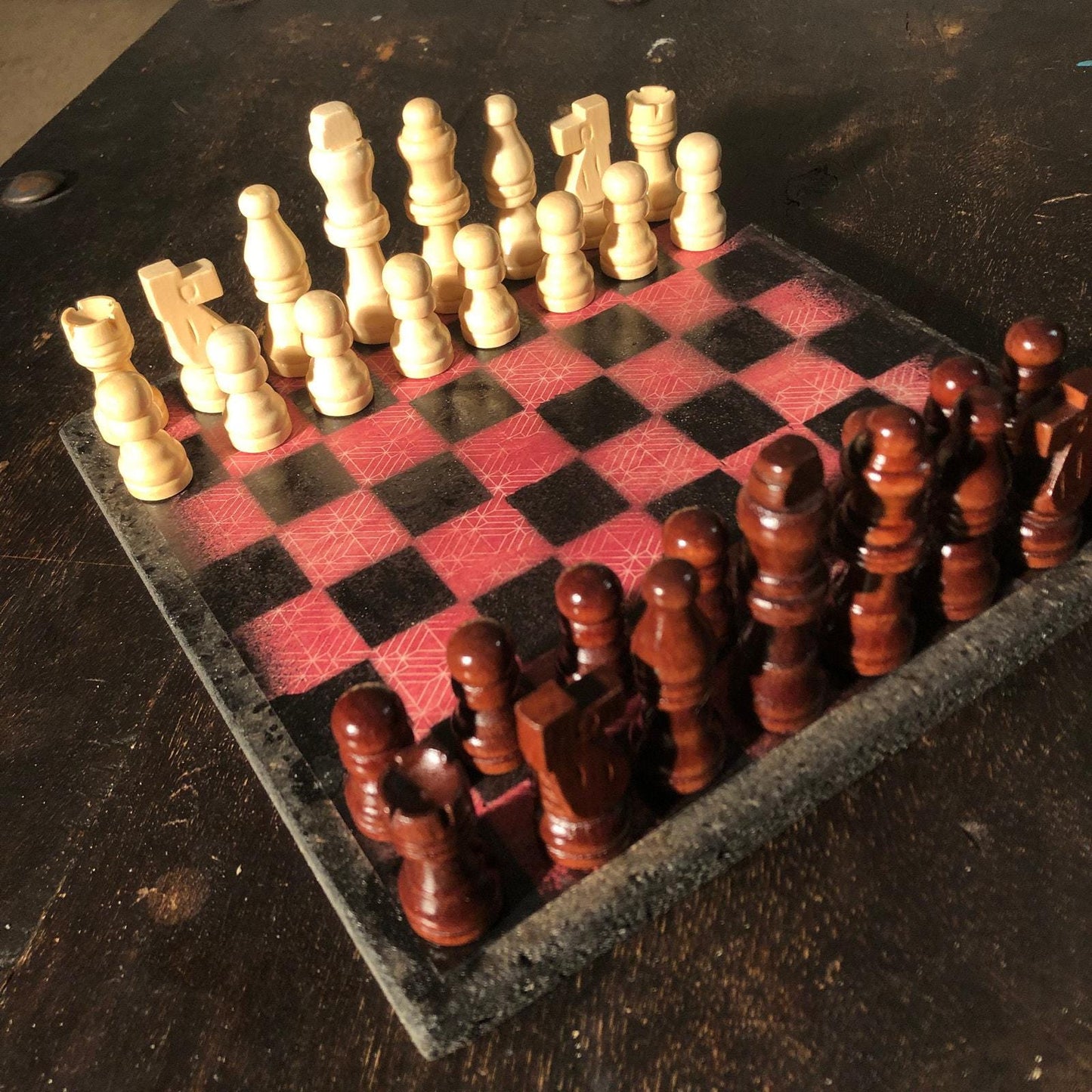 Scrapbook Chess Set - Red