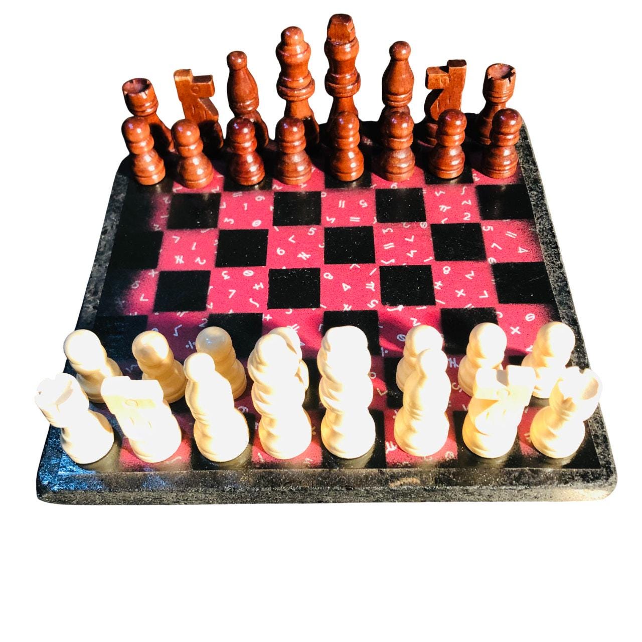 Scrapbook Chess Set - Teachers Red