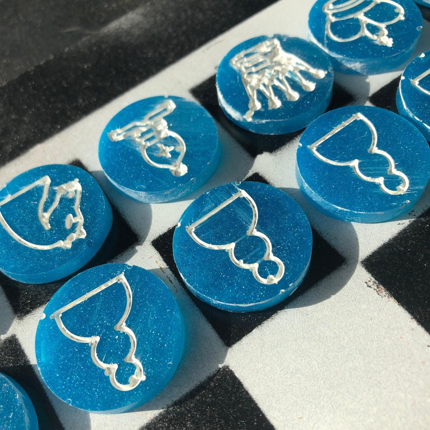 Chess Set - Blue Ice Black