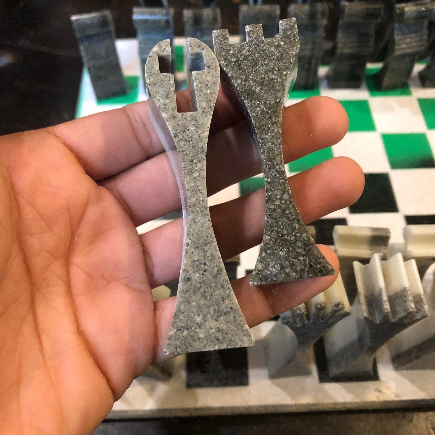 Painted Chess Set - Speed Green Royal