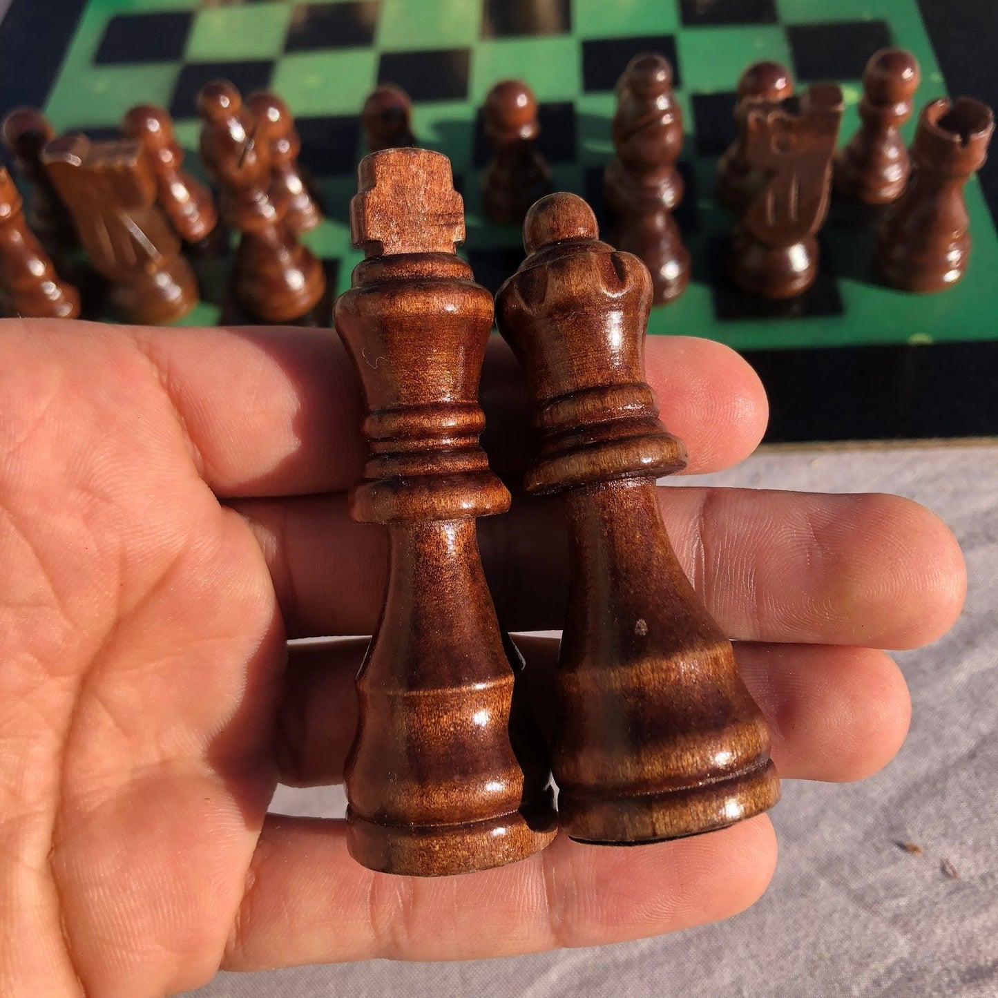 Chess Set - Speckled Green