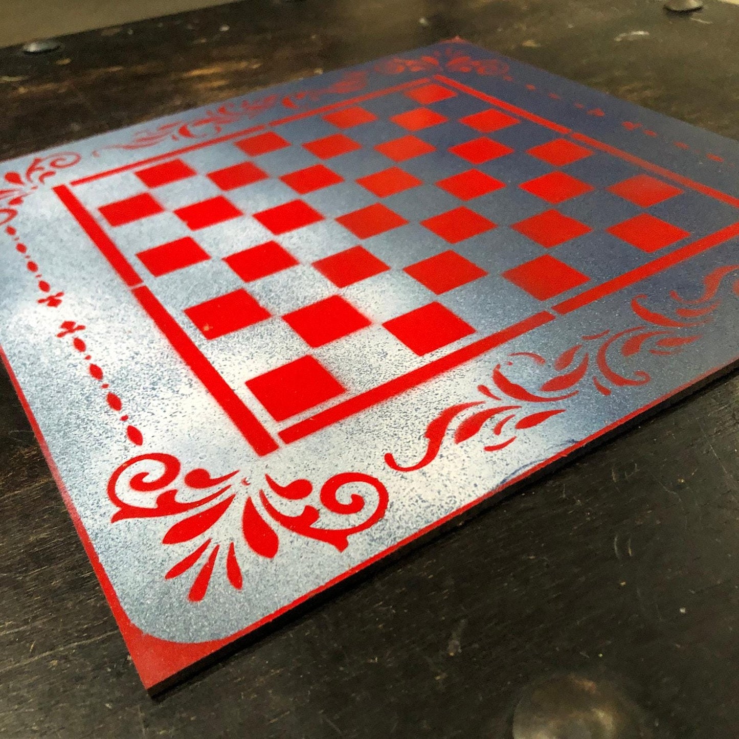 Chess Set - Blue Red Mist
