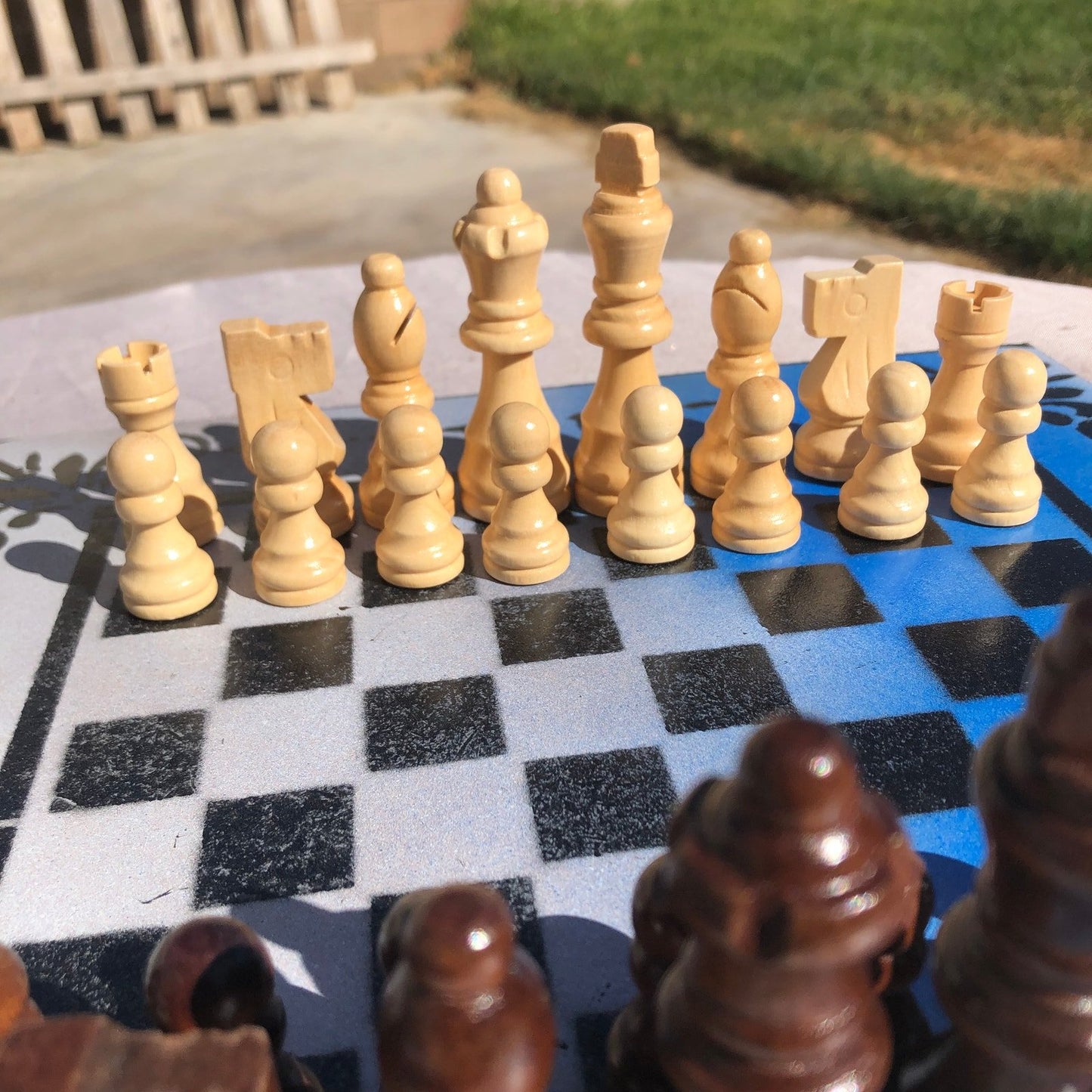 Chess Set - Deep Blue Snow