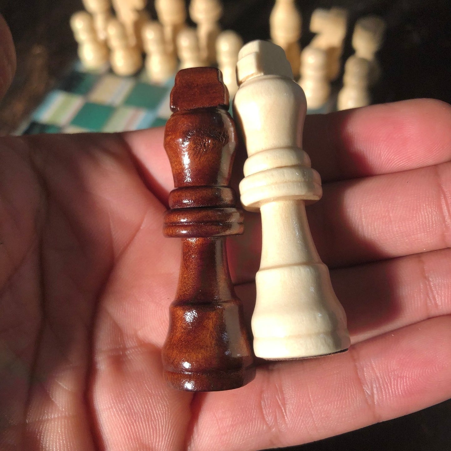 Scrapbook Chess Set - Green Vintage