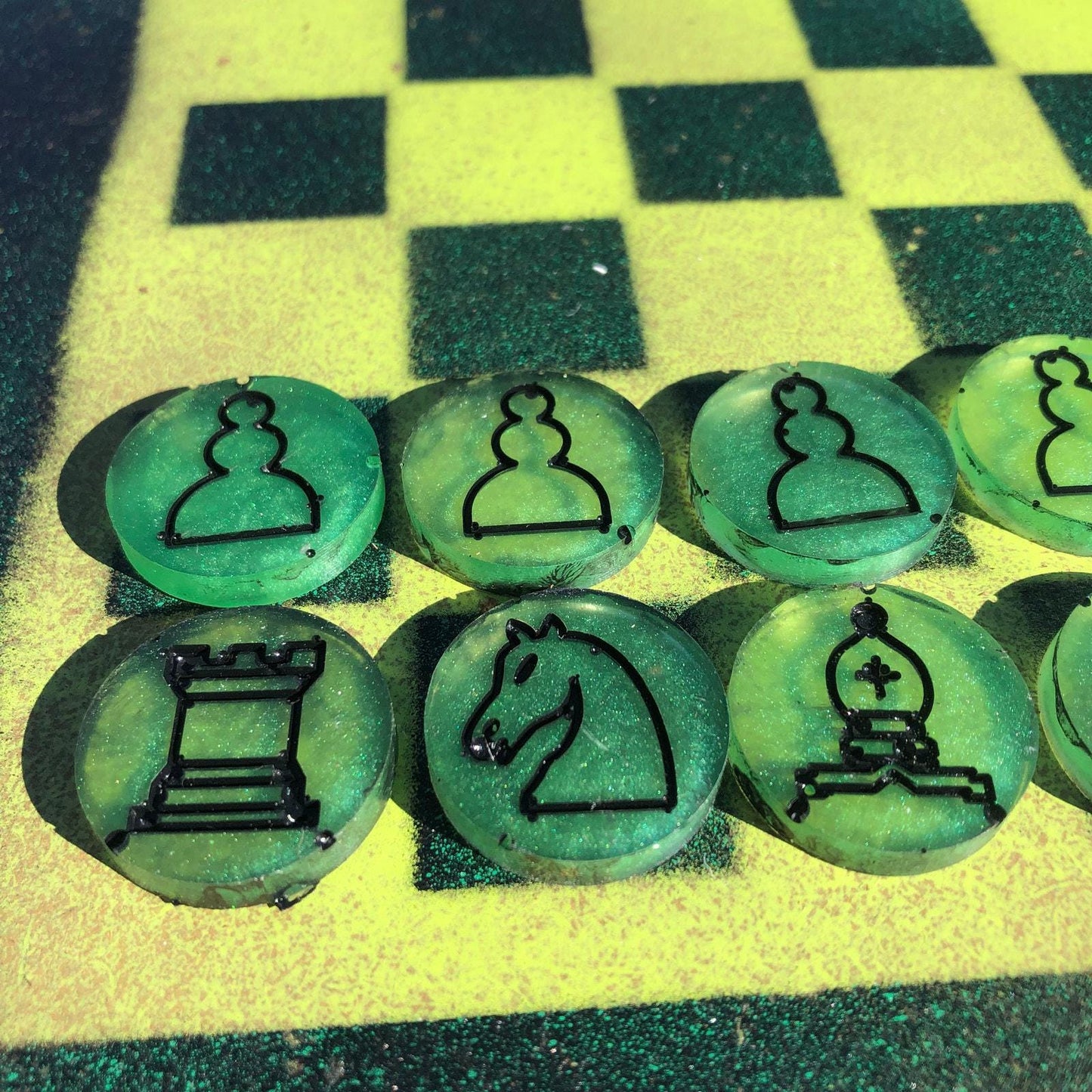 Chess Set - Sheen Green Edition