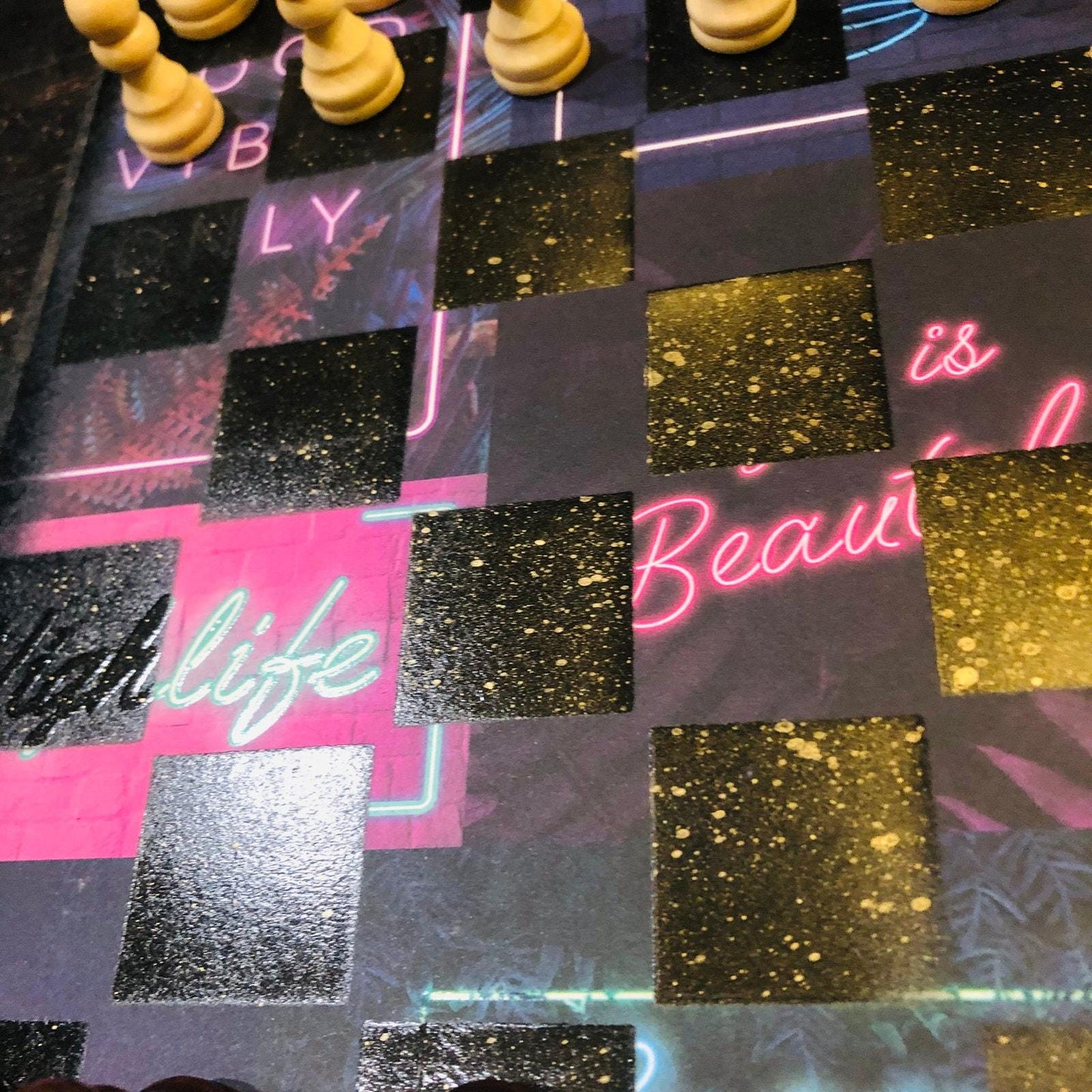 Scrapbook Chess Set - Midnight City