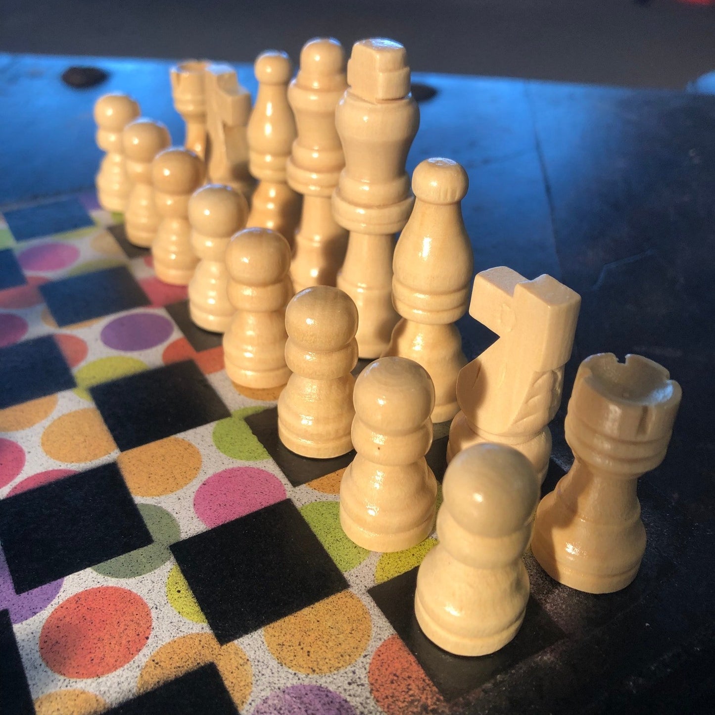 Scrapbook Chess Set - Colorful Balls