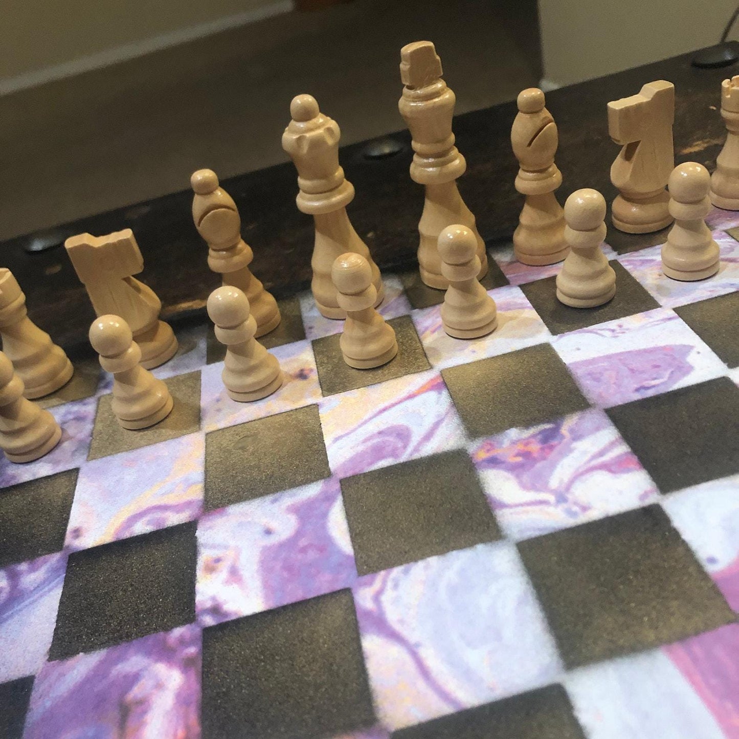 Scrapbook Chess Set - Purple Mix