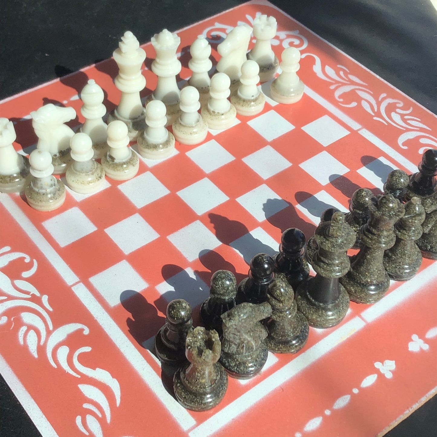 Chess Set - Salmon Pink
