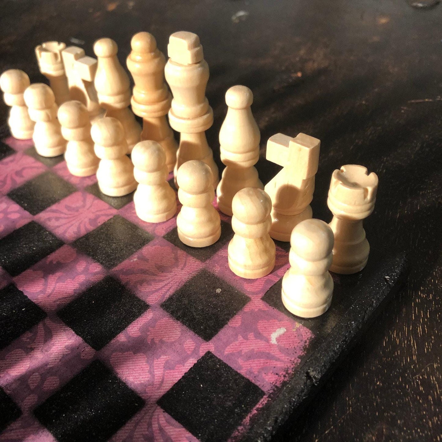 Scrapbook Chess Set - Vintage Purple