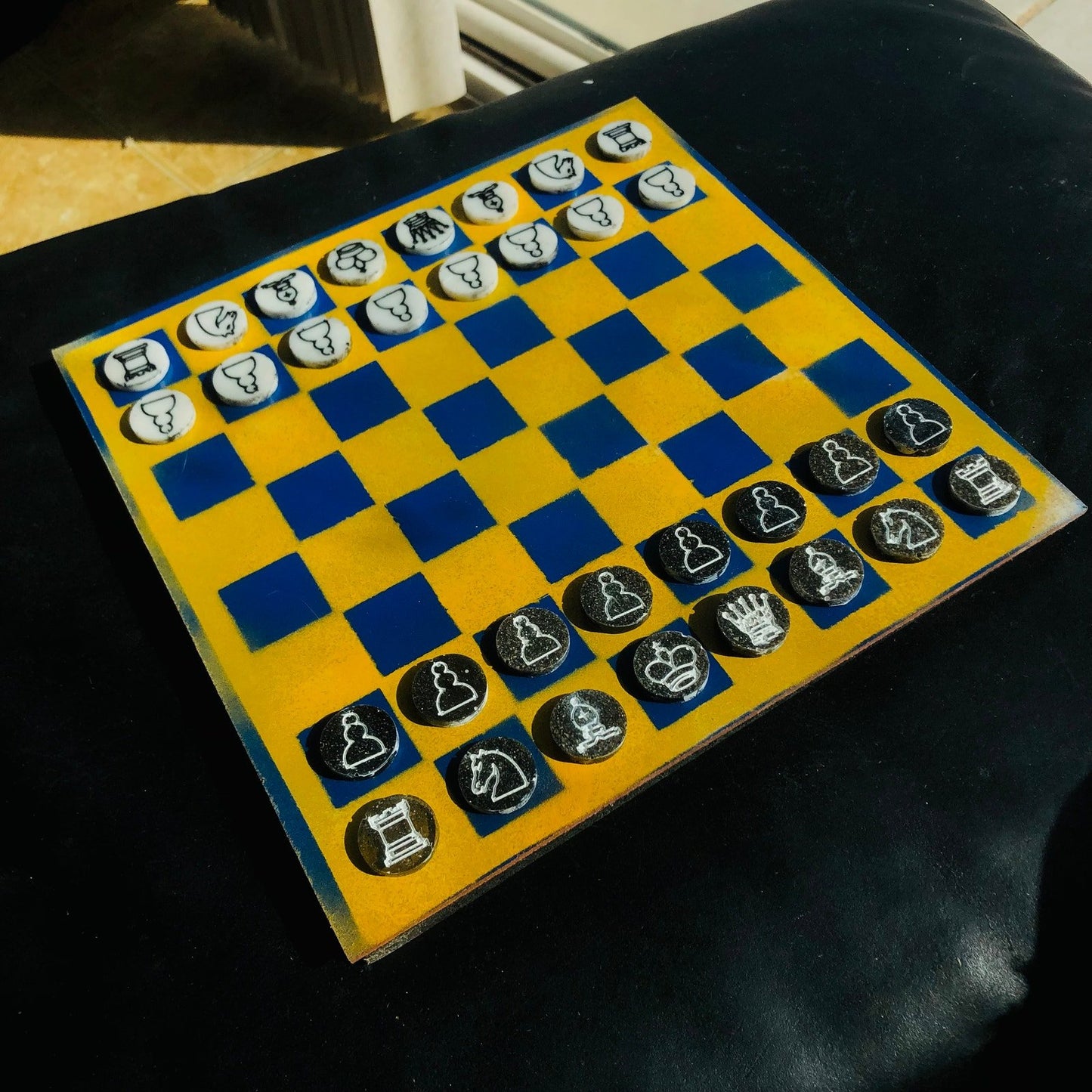 Chess Set - Yellow & Blue