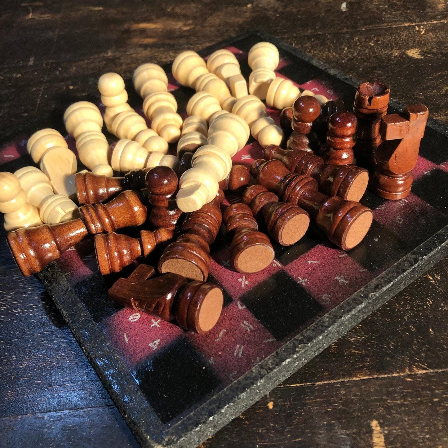 Scrapbook Chess Set - Teachers Red