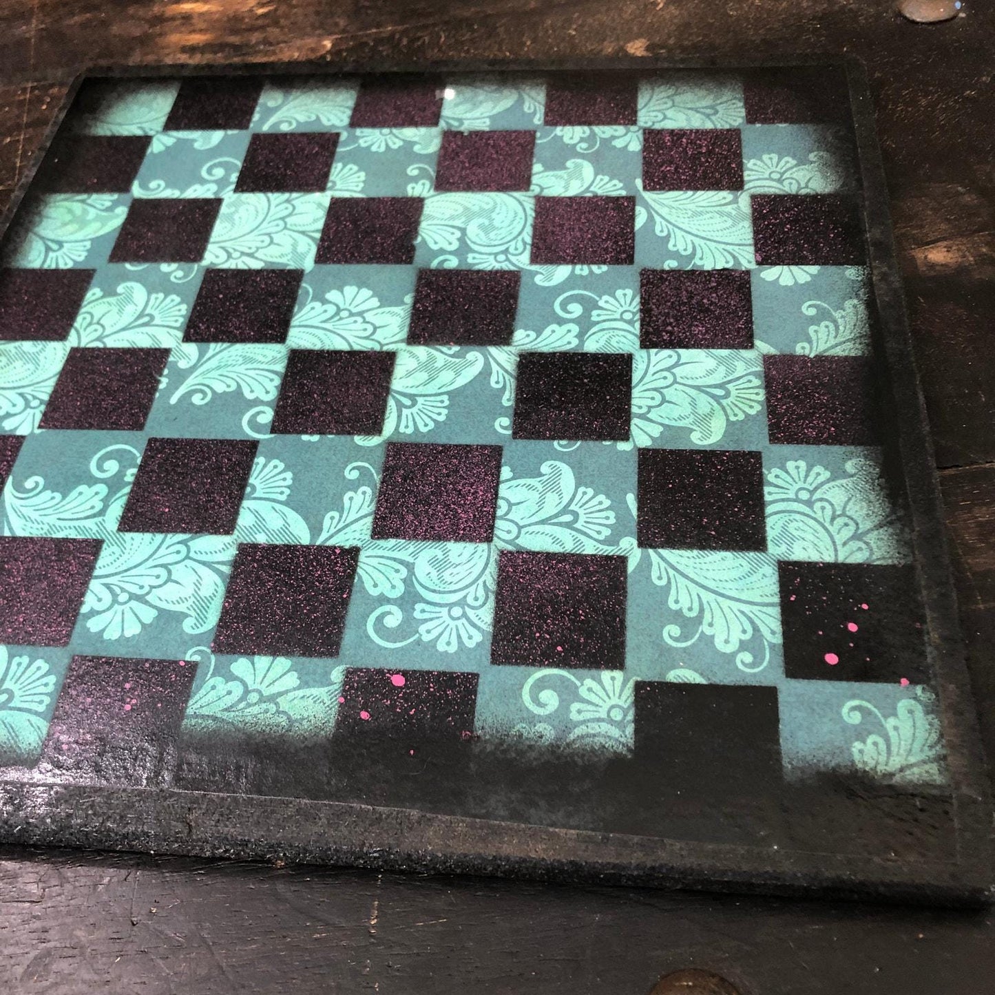 Scrapbook Chess Set - Tropical Green