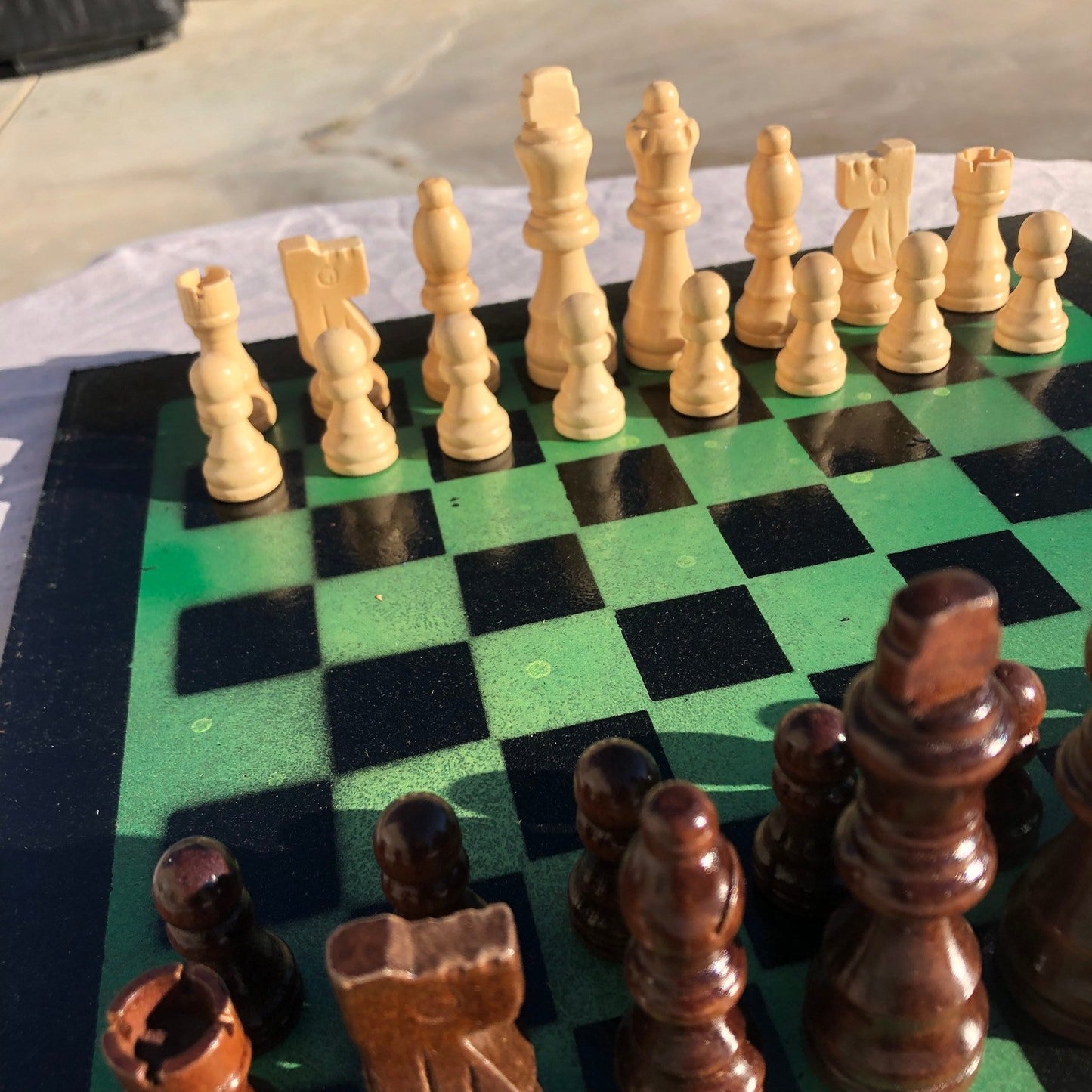 Chess Set - Speckled Green