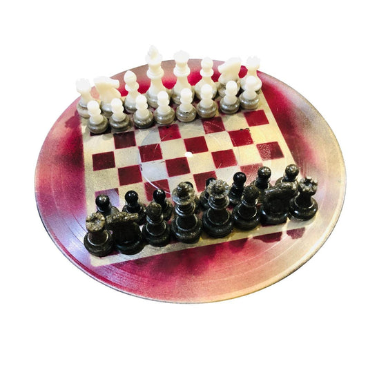 Vinyl Chess Set - Roman Gold (Resin Pieces)