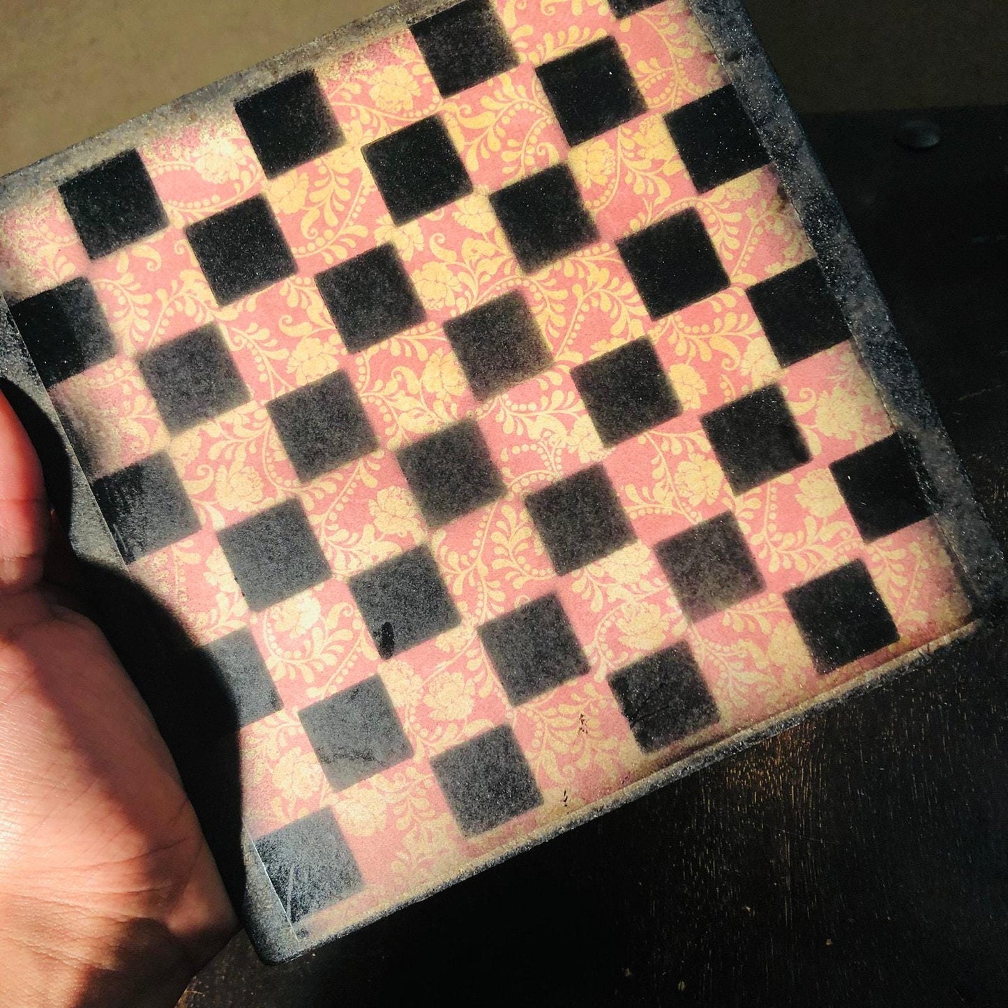 Scrapbook Chess Set - Orangish Red