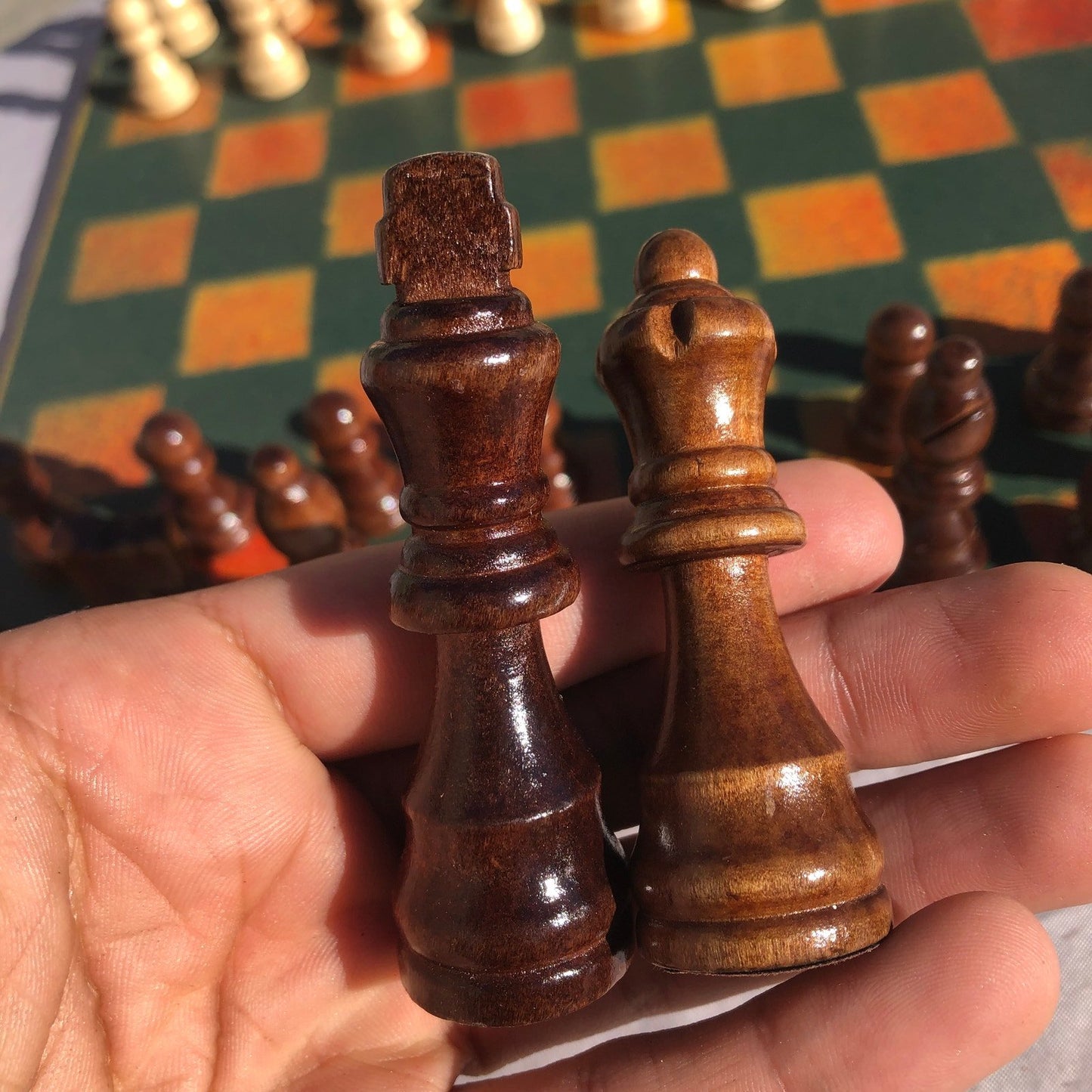 Chess Set - Sunset Green