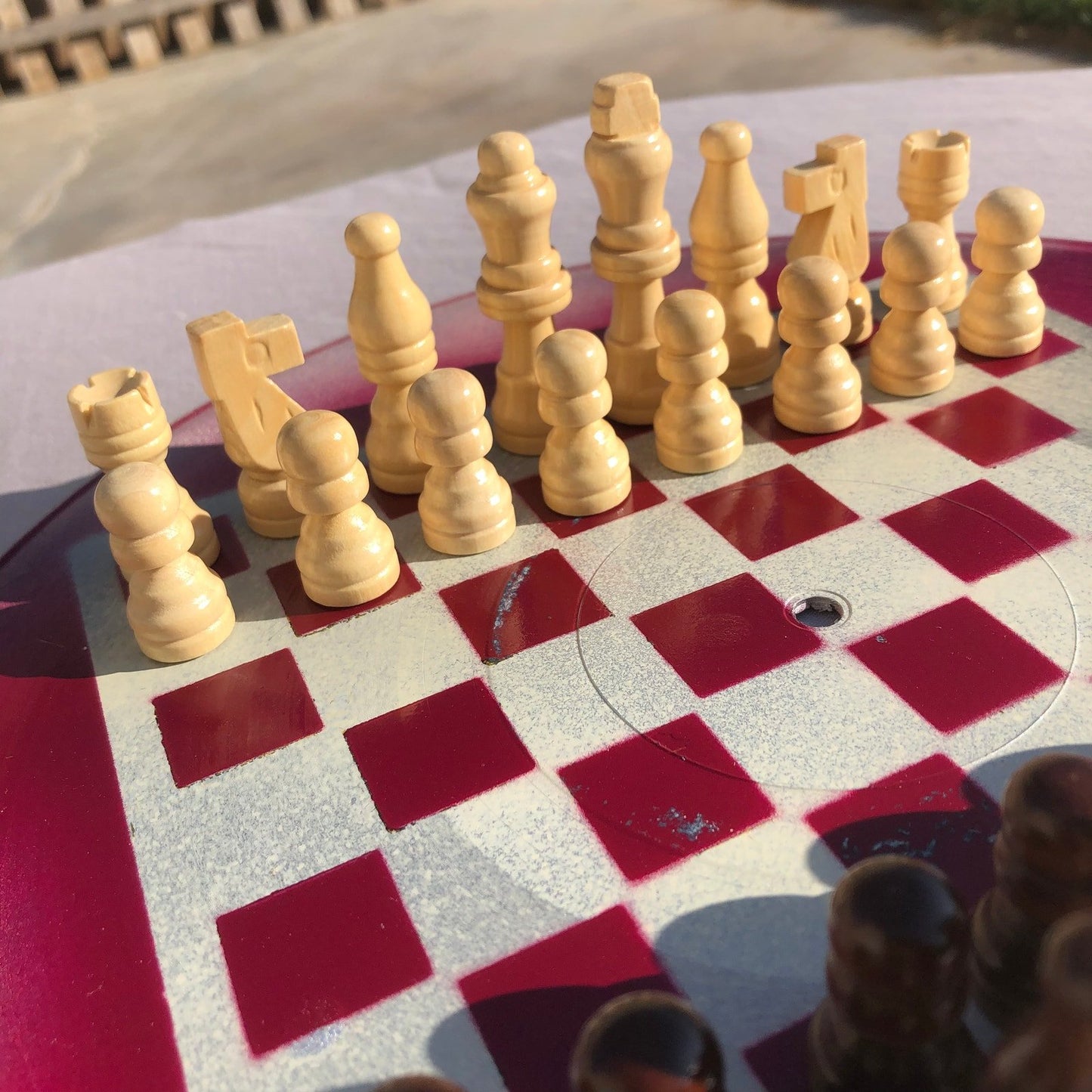 Vinyl Chess Set - Violet Cream