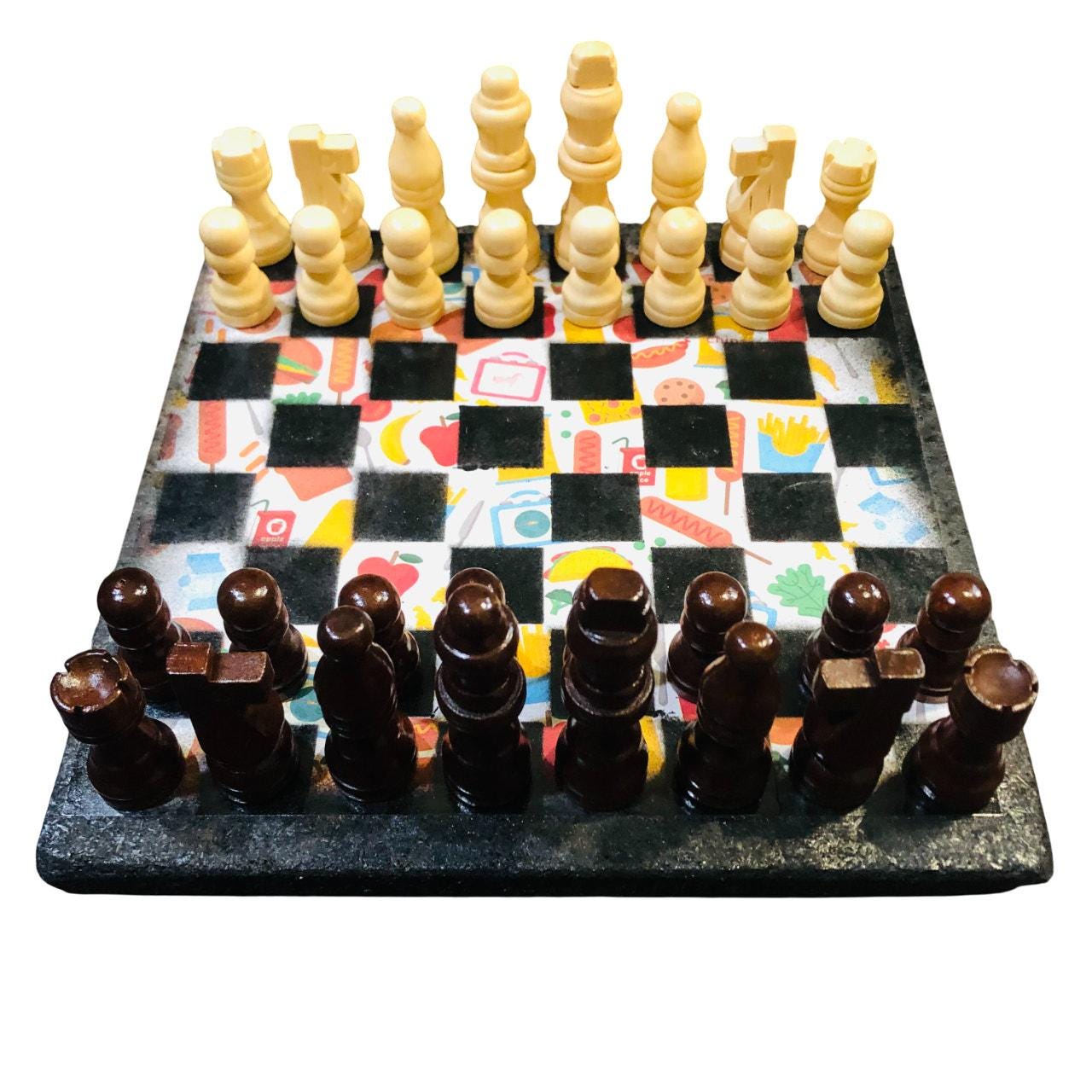 Scrapbook Chess Set - School Feast