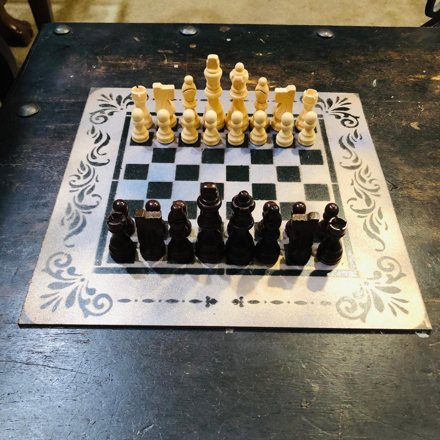 Chess Set - Rustic Gold