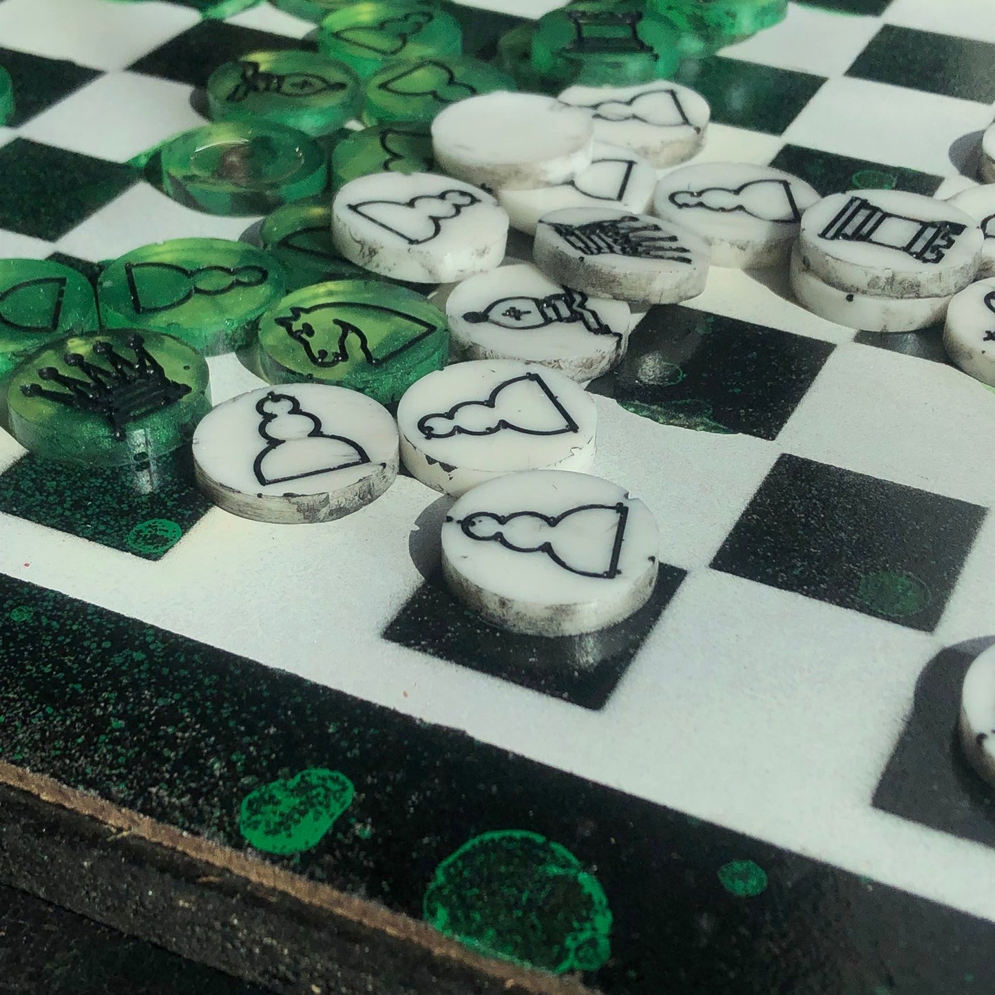 Chess Set - Green Vampire
