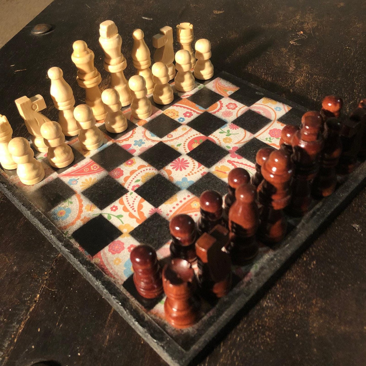 Scrapbook Chess Set - Piñata Colors