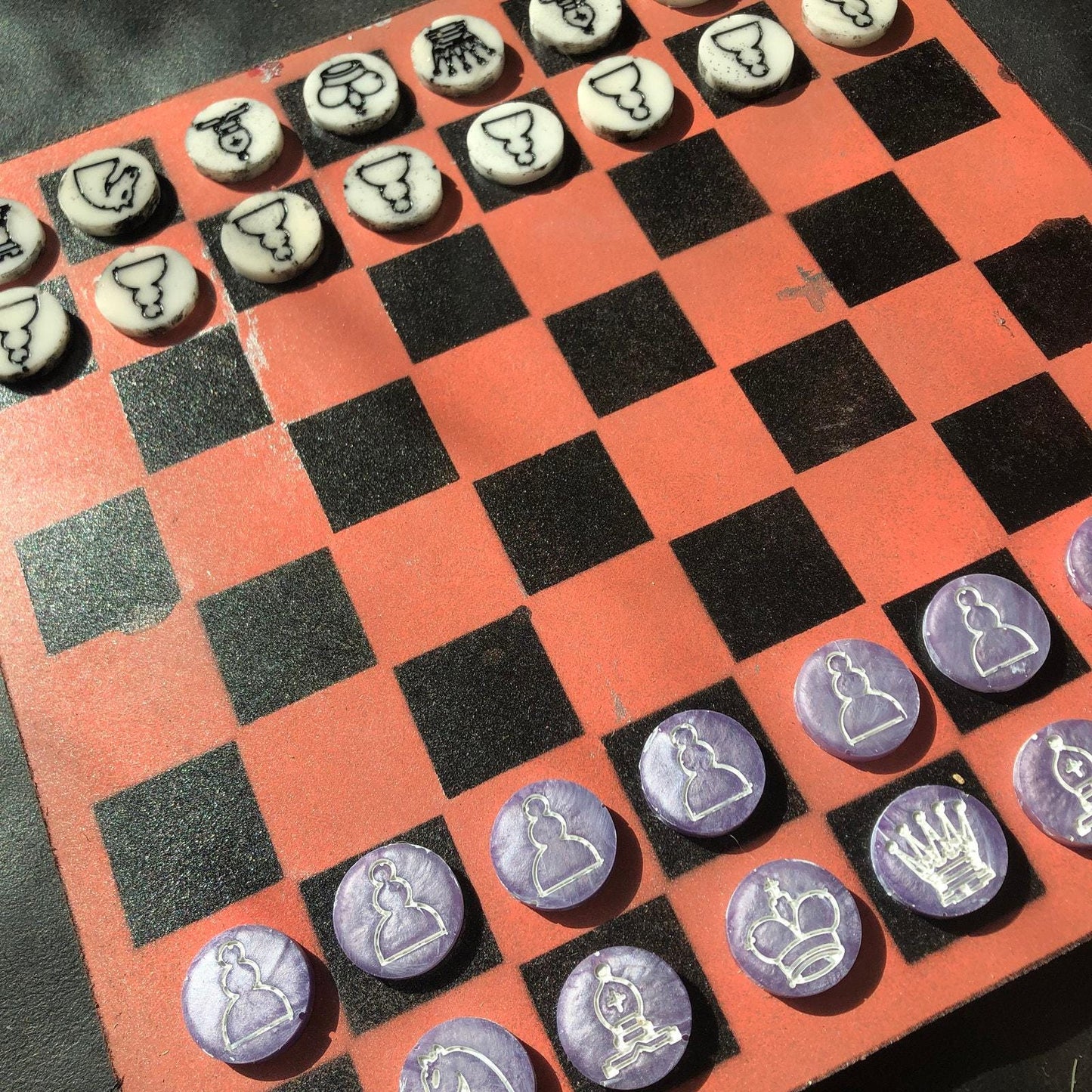 Chess Set - Purple Peach