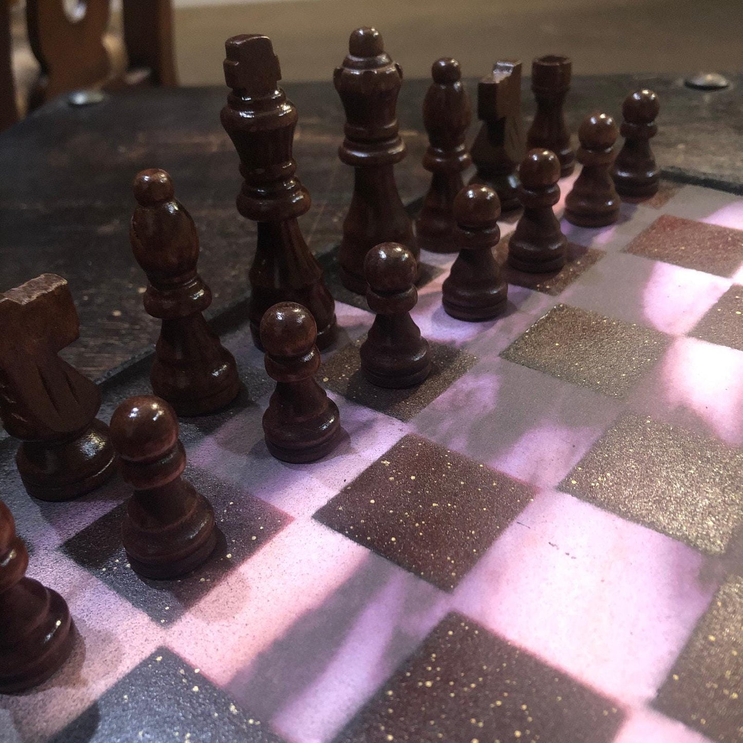 Scrapbook Chess Set - Purple Wave