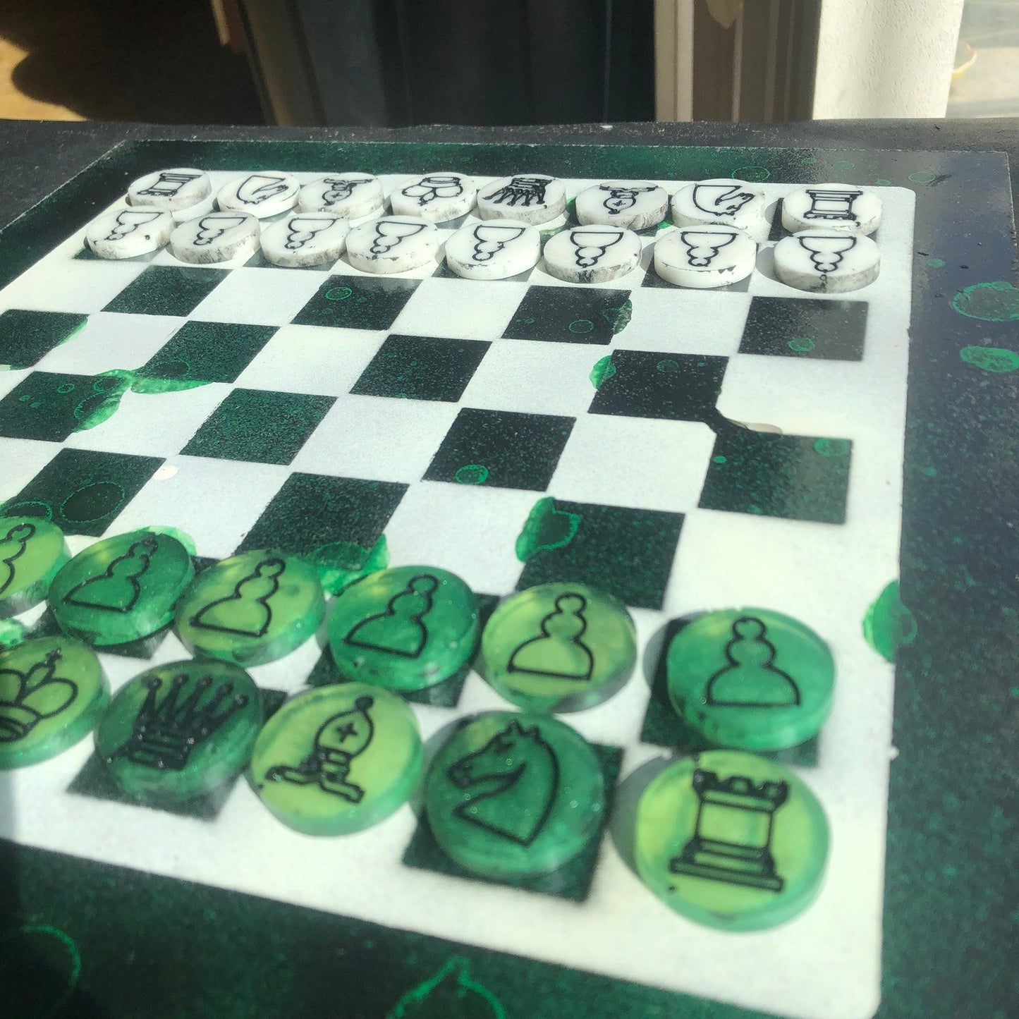 Chess Set - Green Vampire