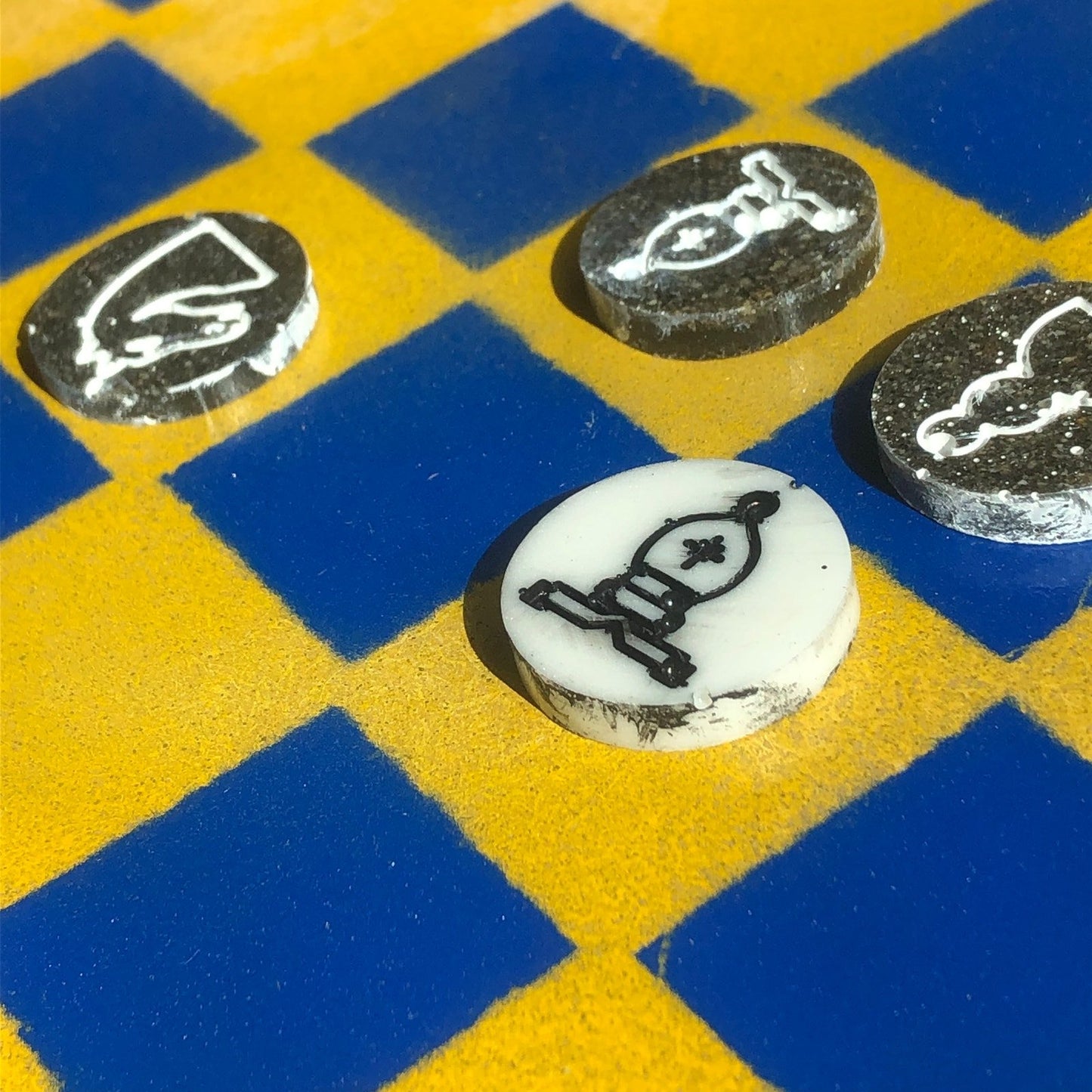 Chess Set - Yellow & Blue