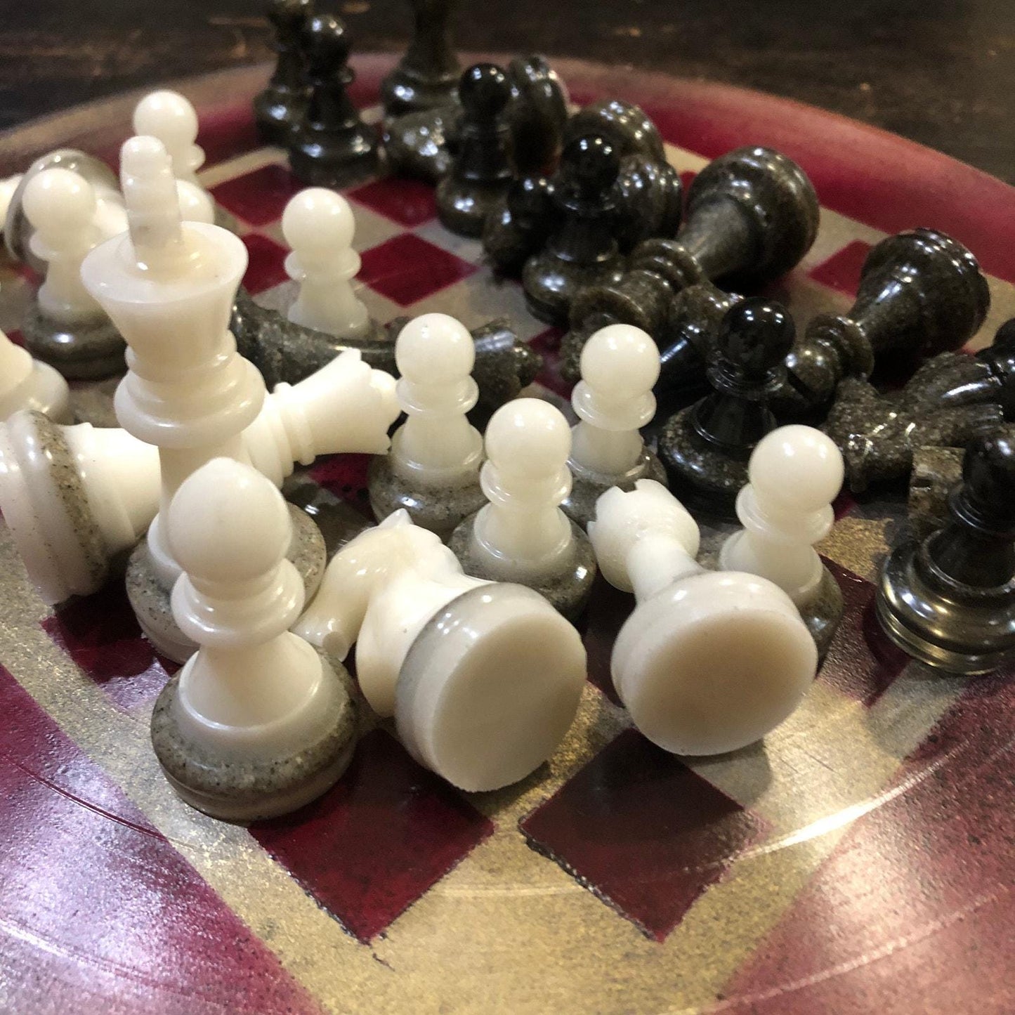 Vinyl Chess Set - Roman Gold (Resin Pieces)