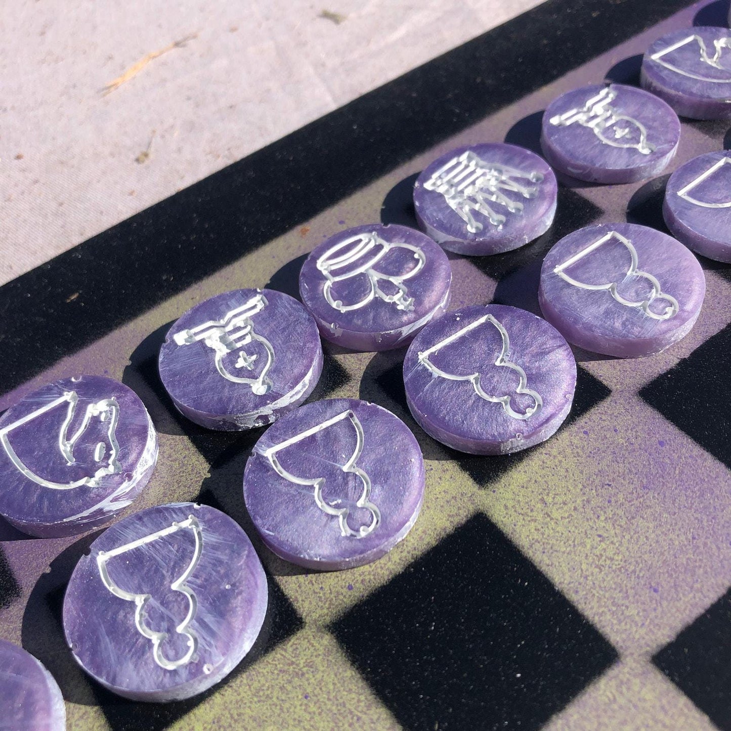 Chess Set - Purple Green Mix