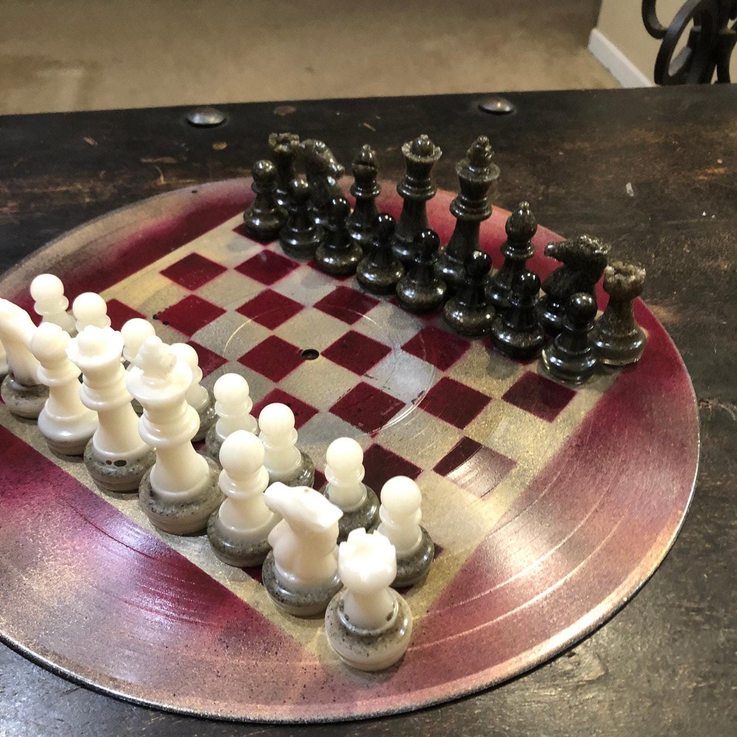 Vinyl Chess Set - Roman Gold (Resin Pieces)