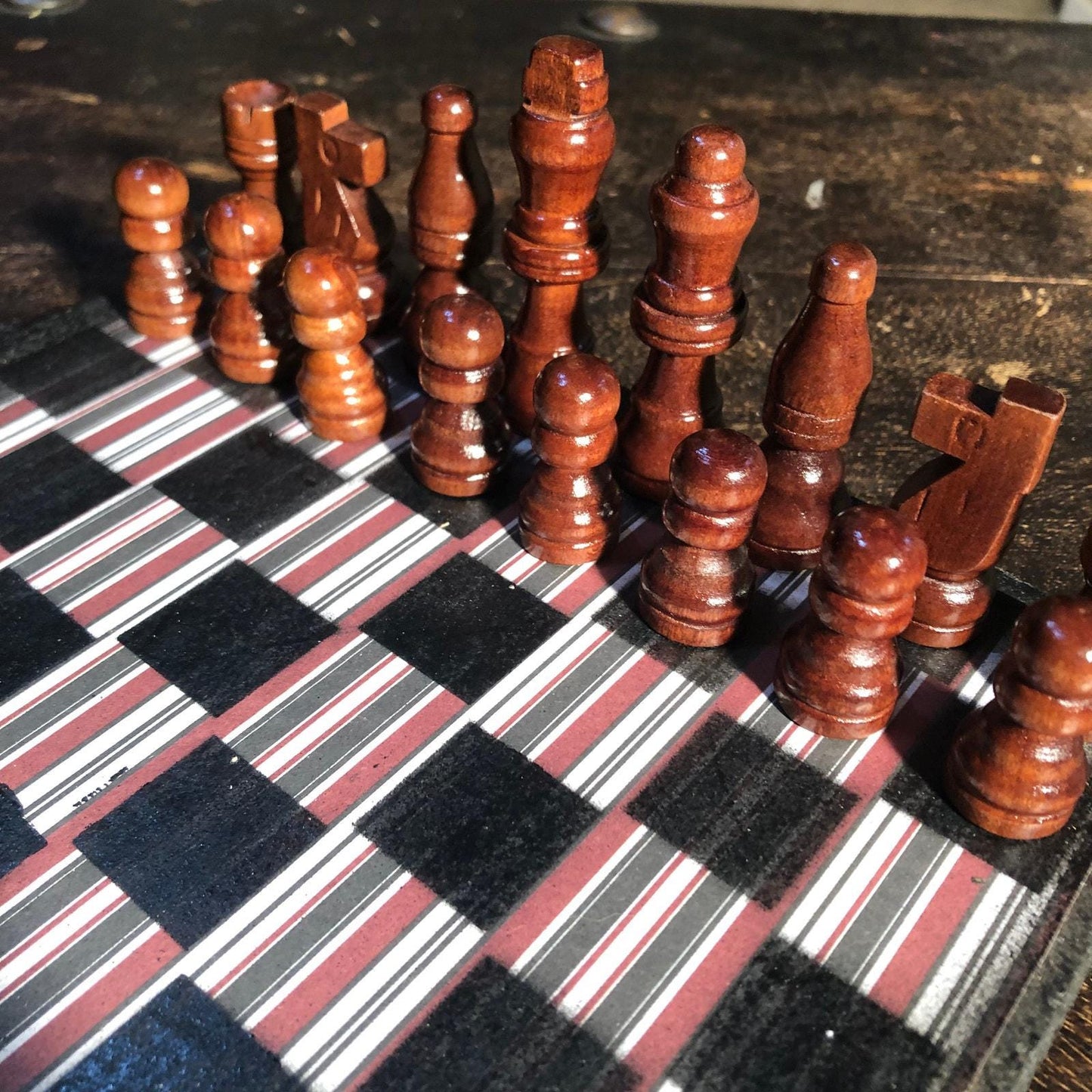 Scrapbook Chess Set - Classic Stripes
