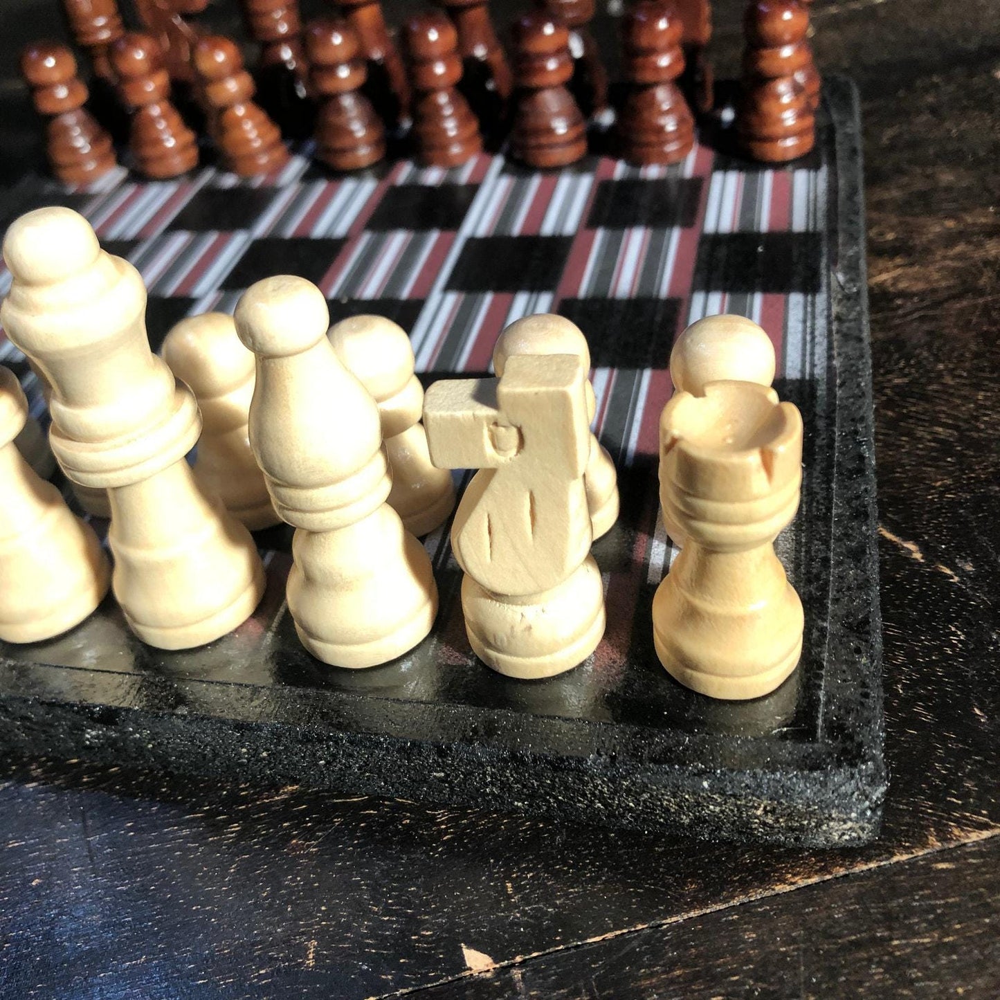 Scrapbook Chess Set - Classic Stripes