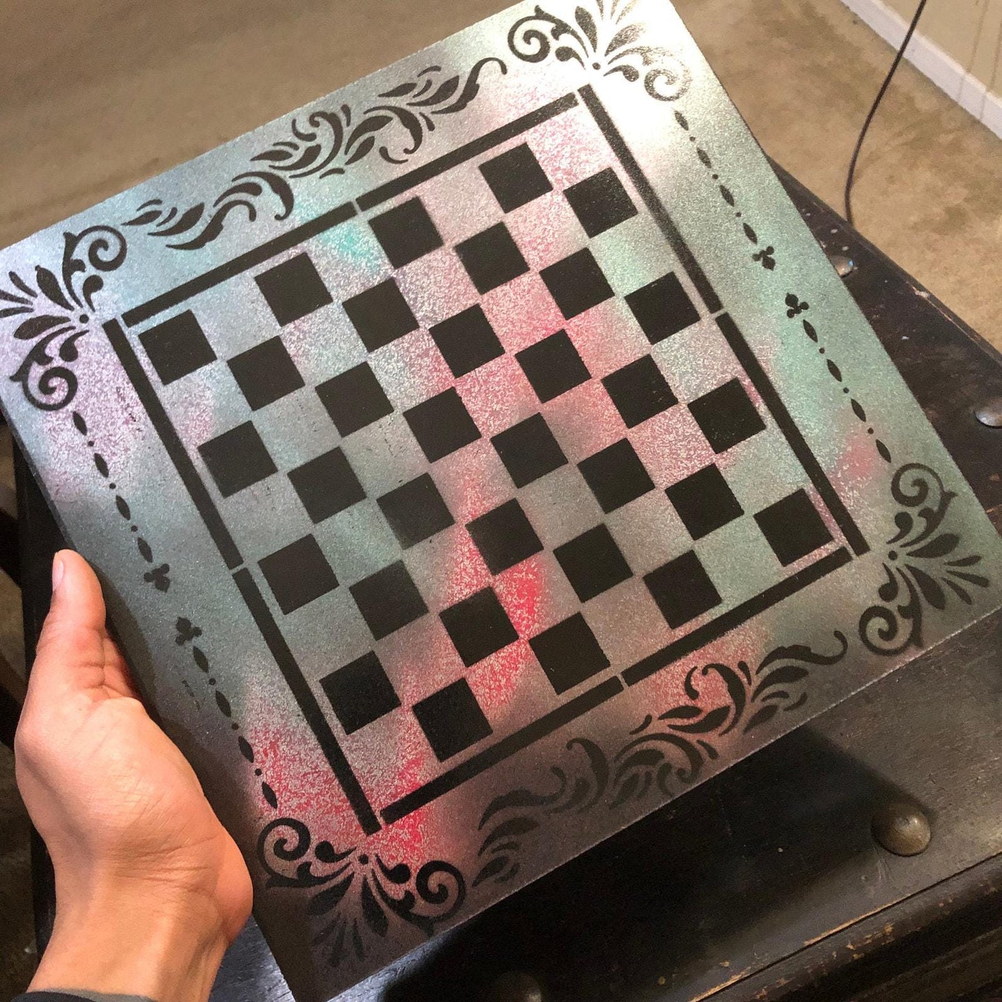 Chess Set - Red Green Galaxy