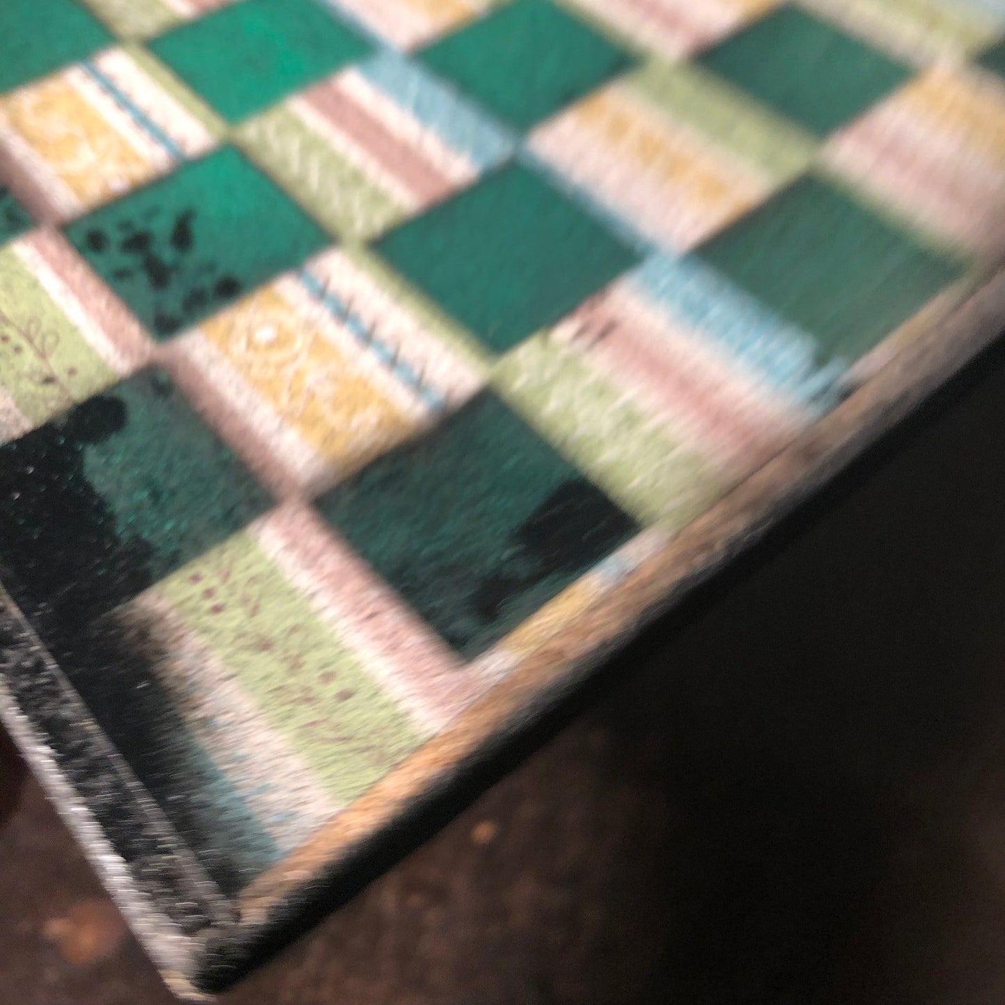 Scrapbook Chess Set - Green Vintage