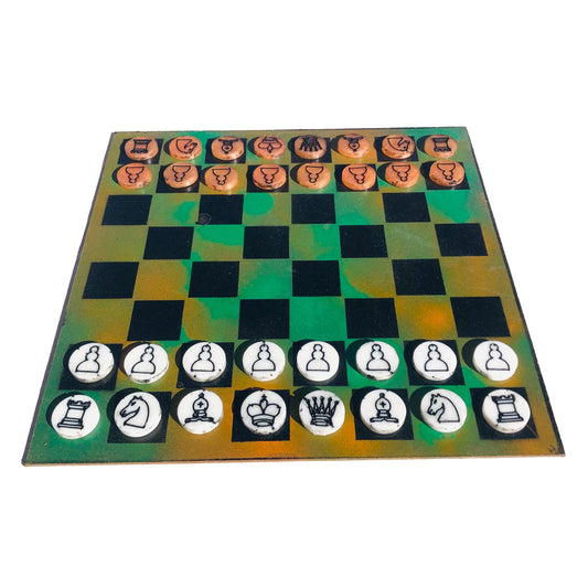 Chess Set - Orangish Green