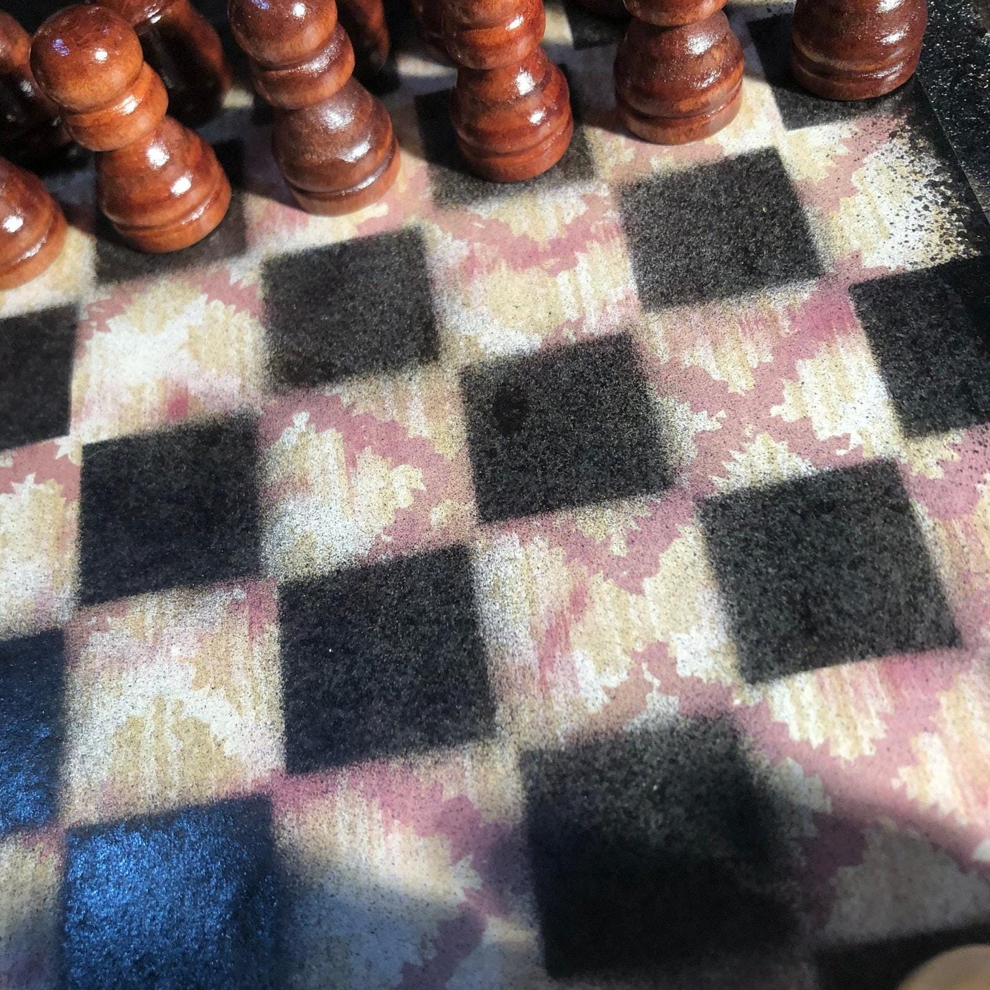 Scrapbook Chess Set - Faded Pattern