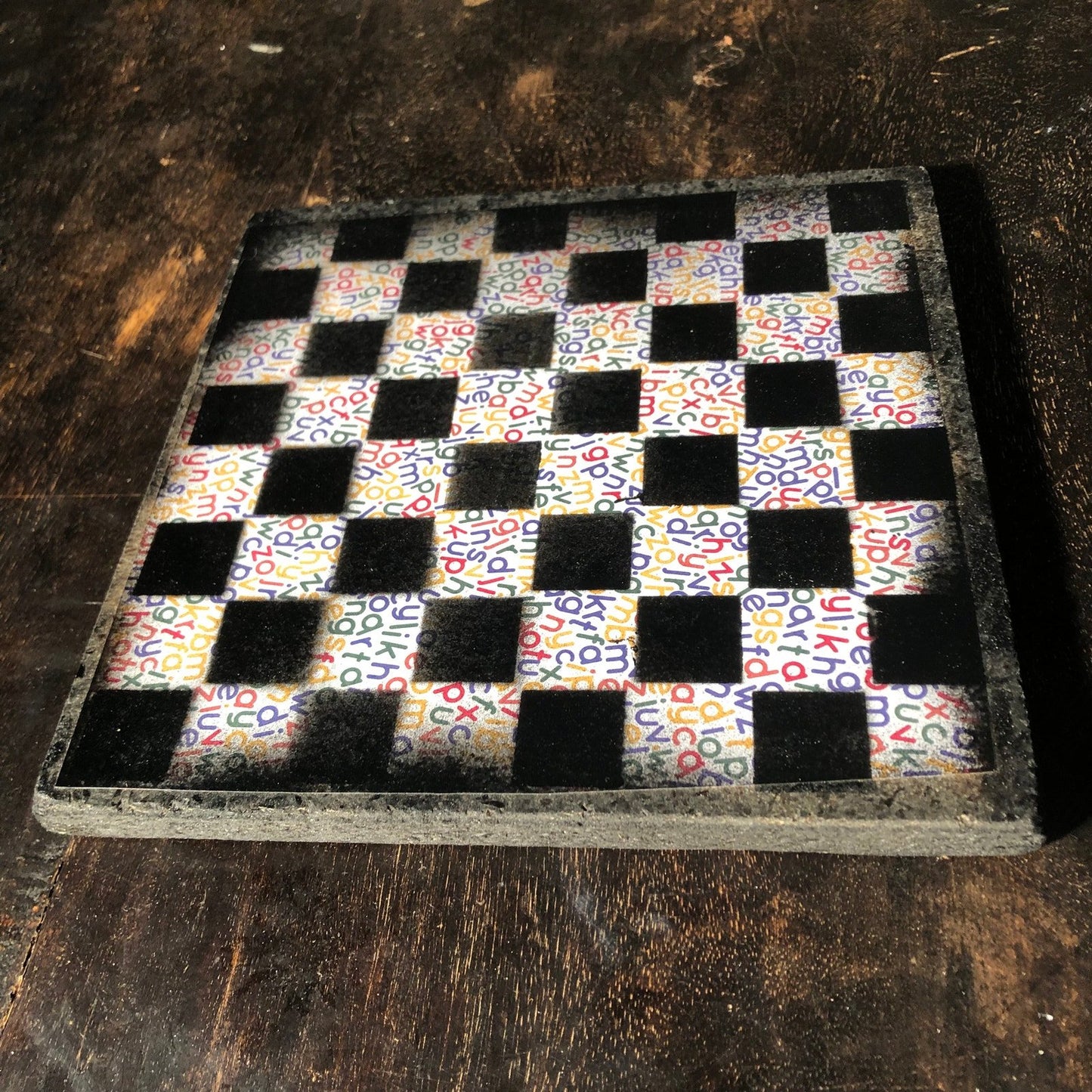Scrapbook Chess Set - Colorful ABC's