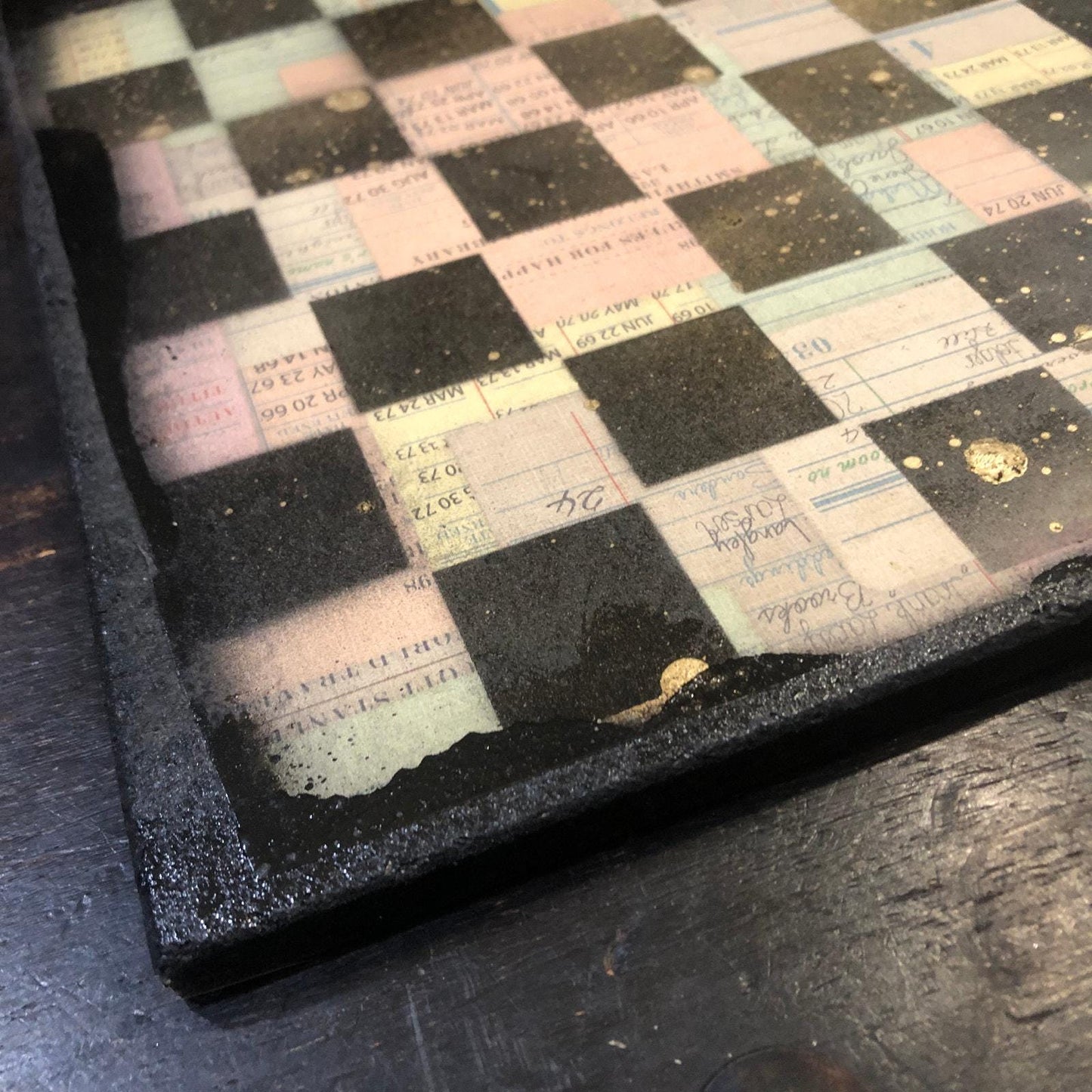 Scrapbook Chess Set - Golden Vintage