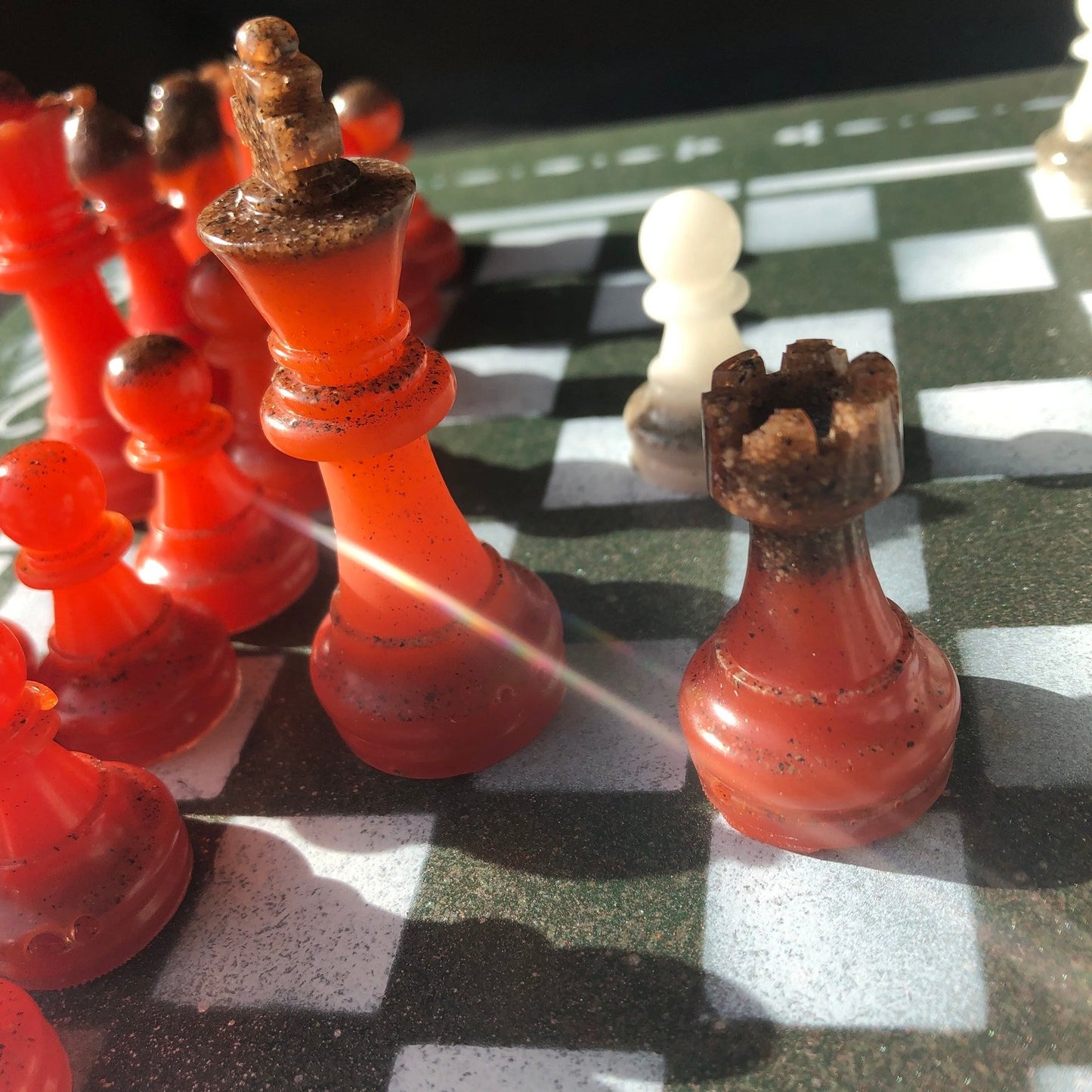 Chess Set - Space Green Delux