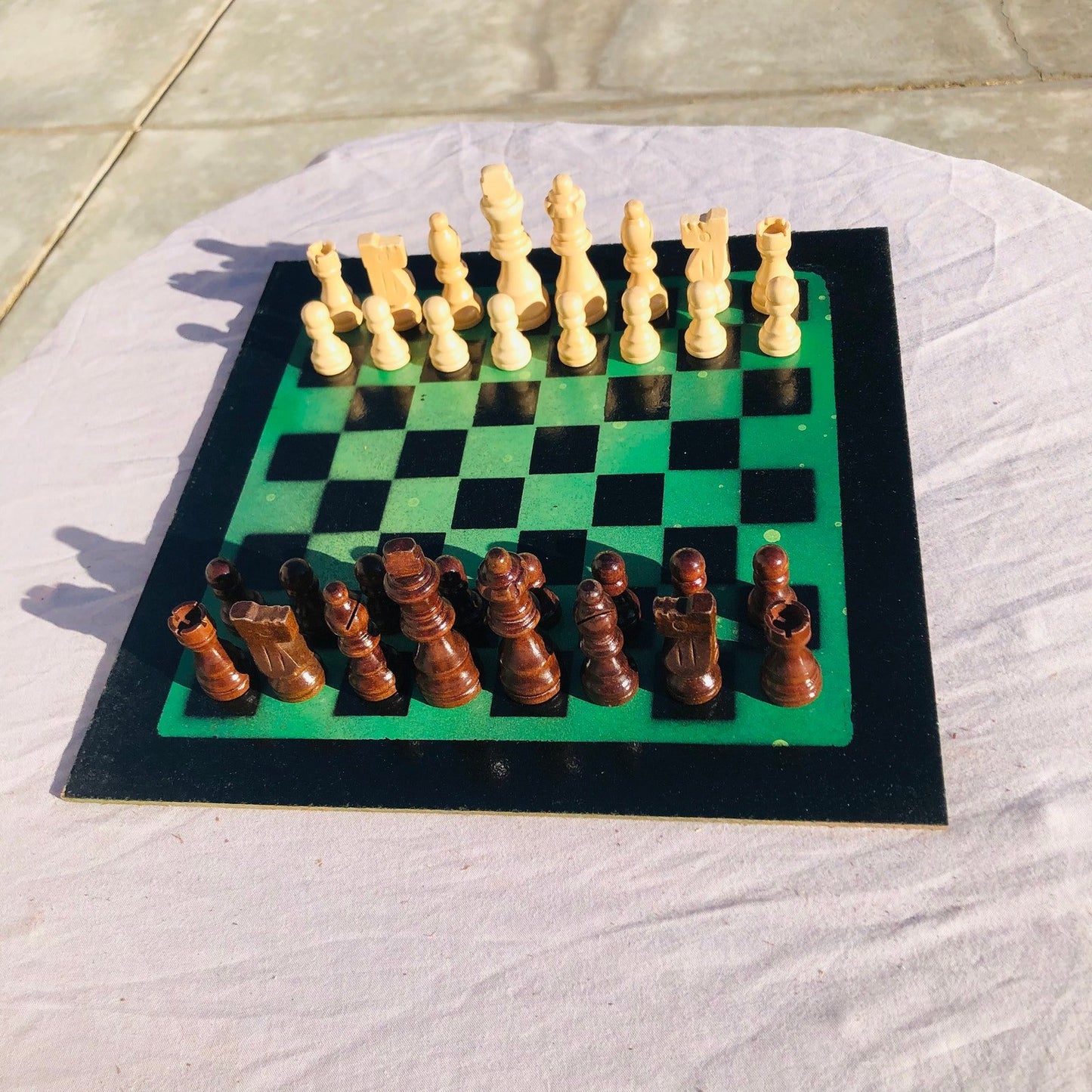 Chess Set - Speckled Green