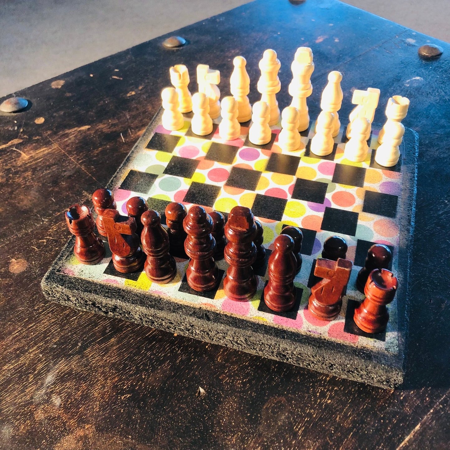 Scrapbook Chess Set - Colorful Balls
