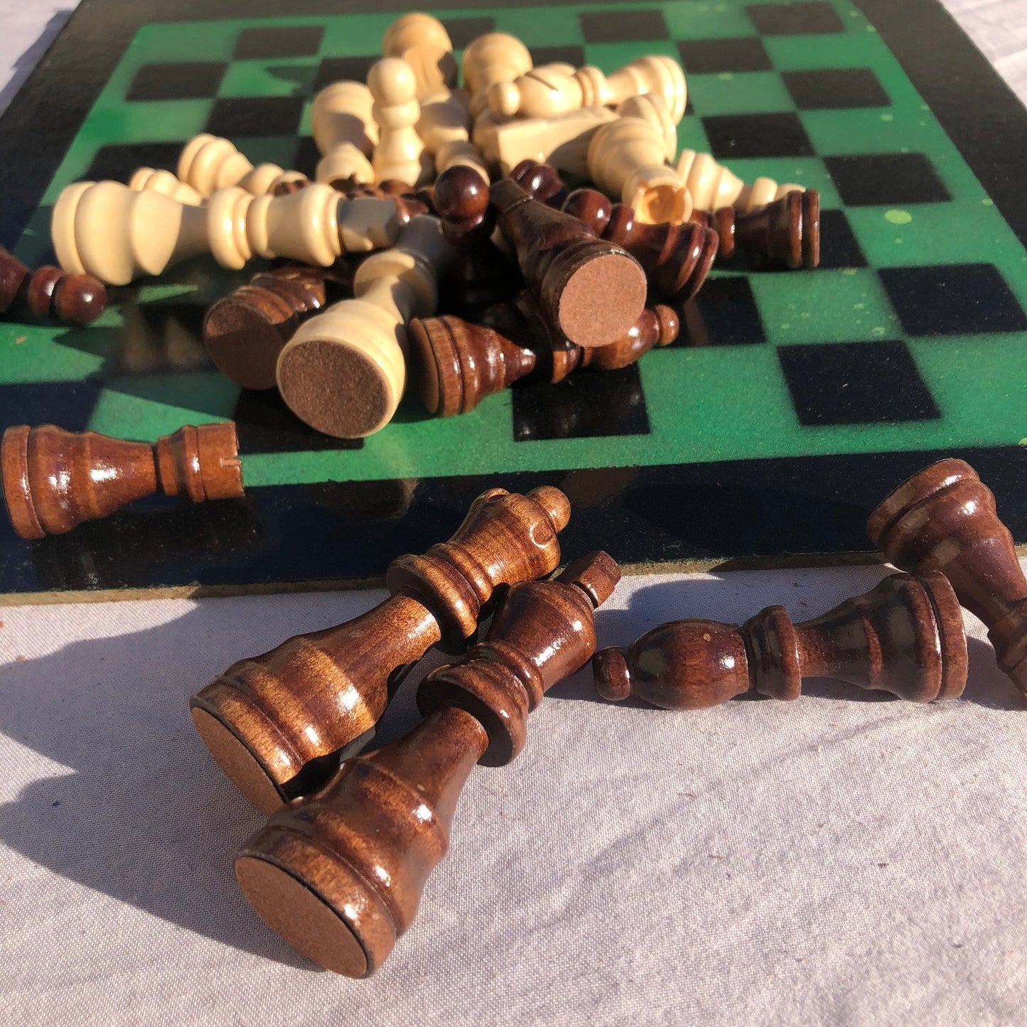Chess Set - Speckled Green