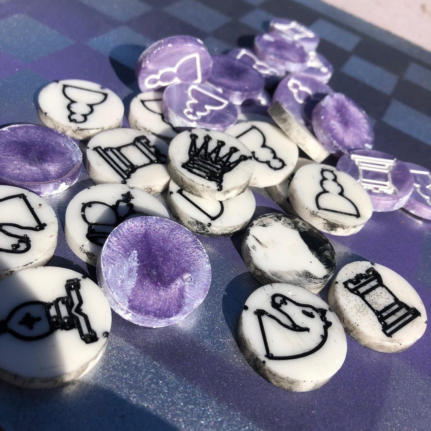 Chess Set - Purple Chrome