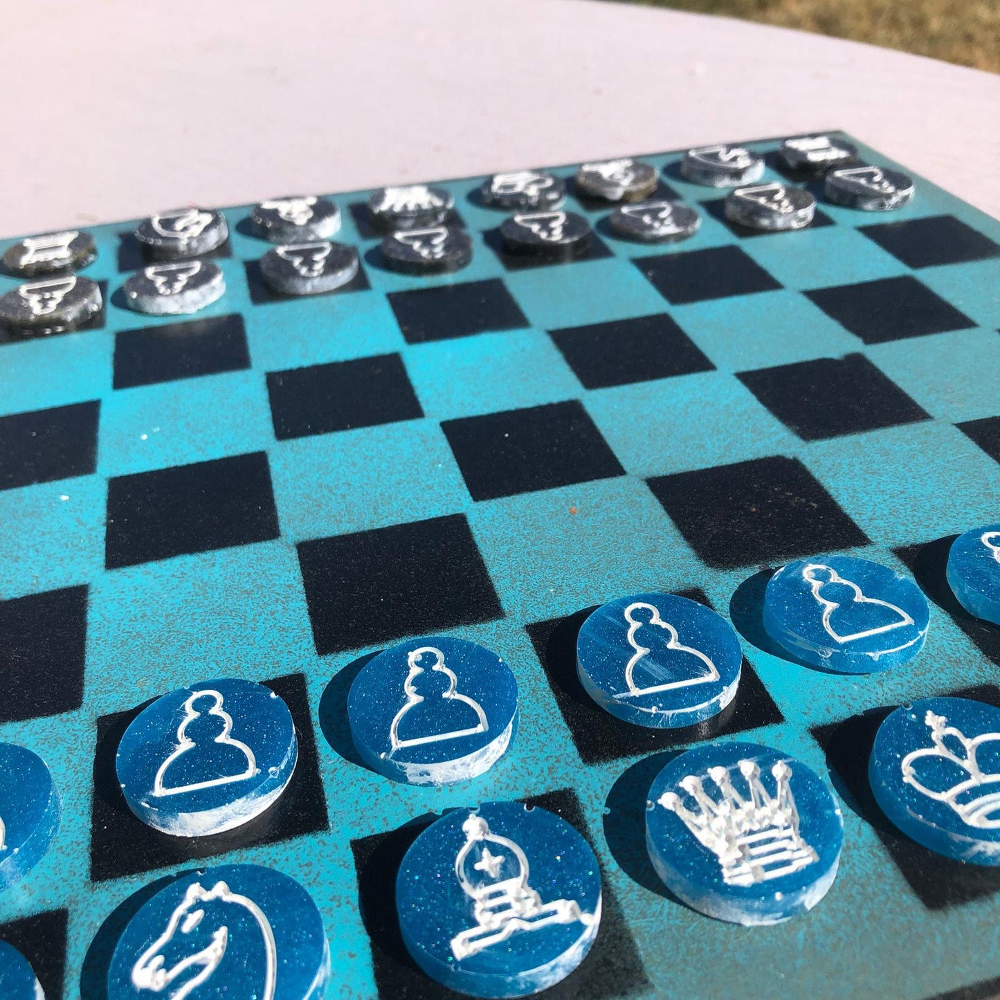 Chess Set - Blue Freeze