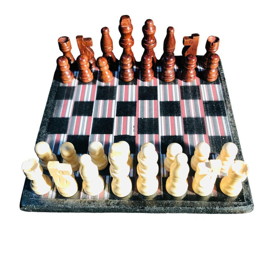 Scrapbook Chess Set - Classic Stripes