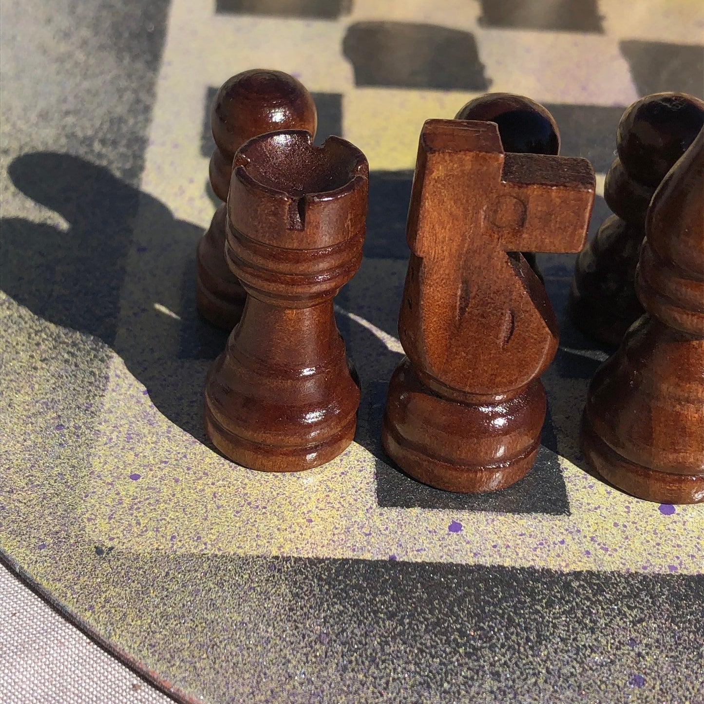 Vinyl Chess Set - Faded Chrome Yellow